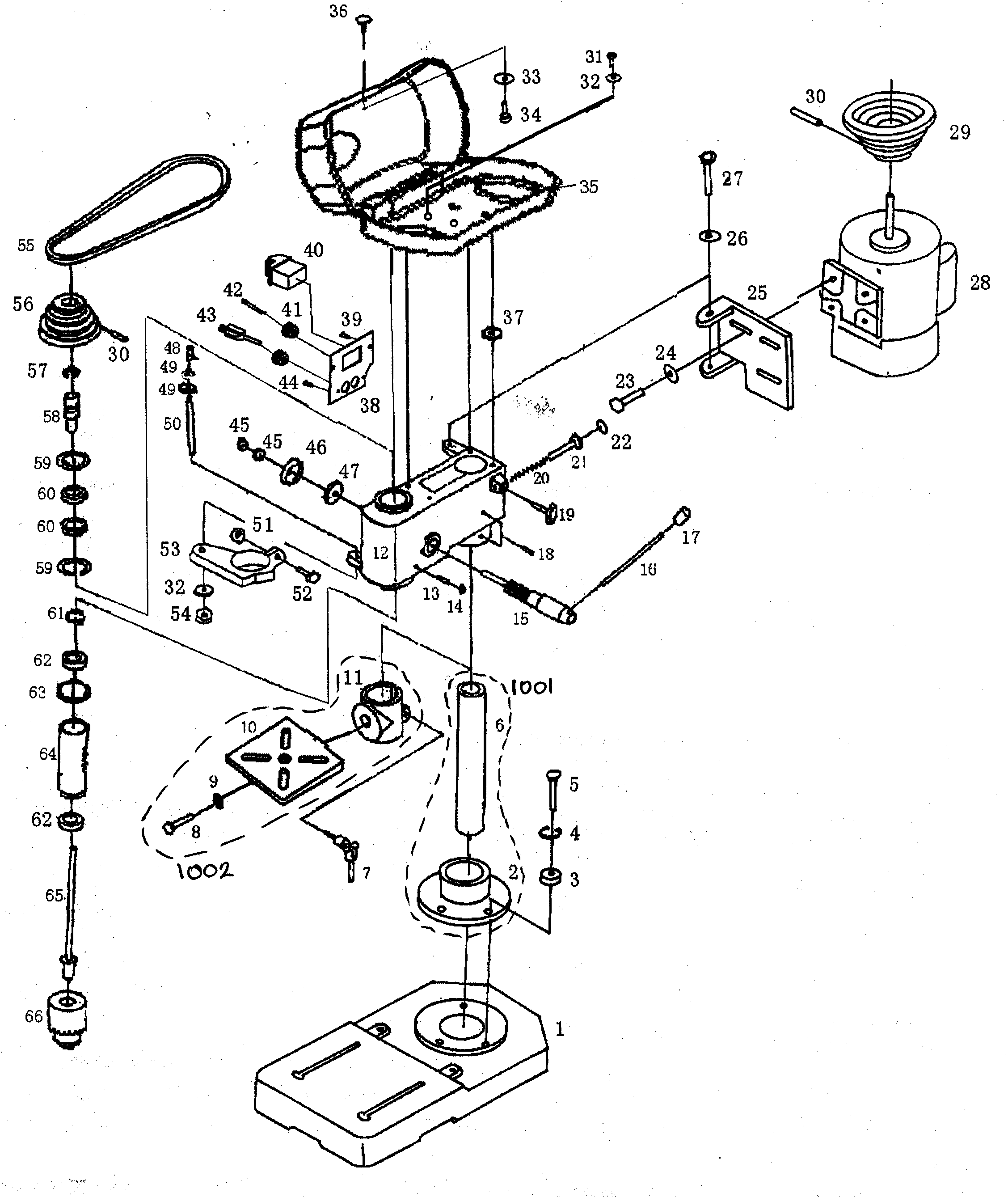 Craftsman Drill Press Parts Model 17221499 Sears Partsdirect