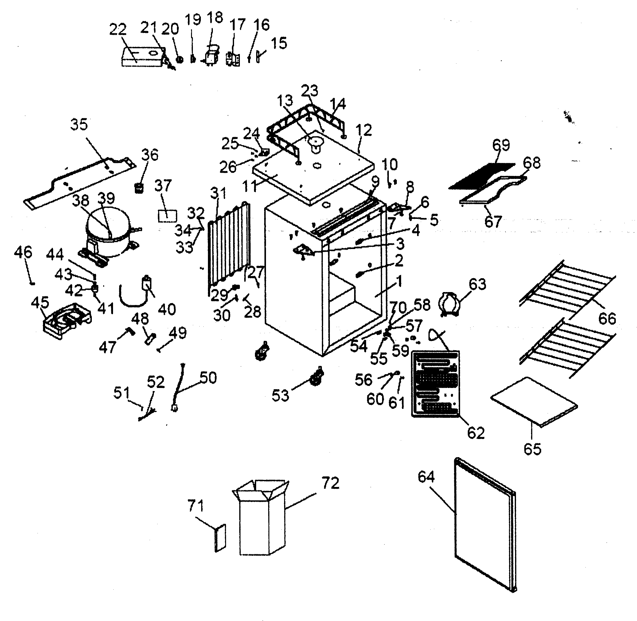 Haier Refrigerator Parts Diagram