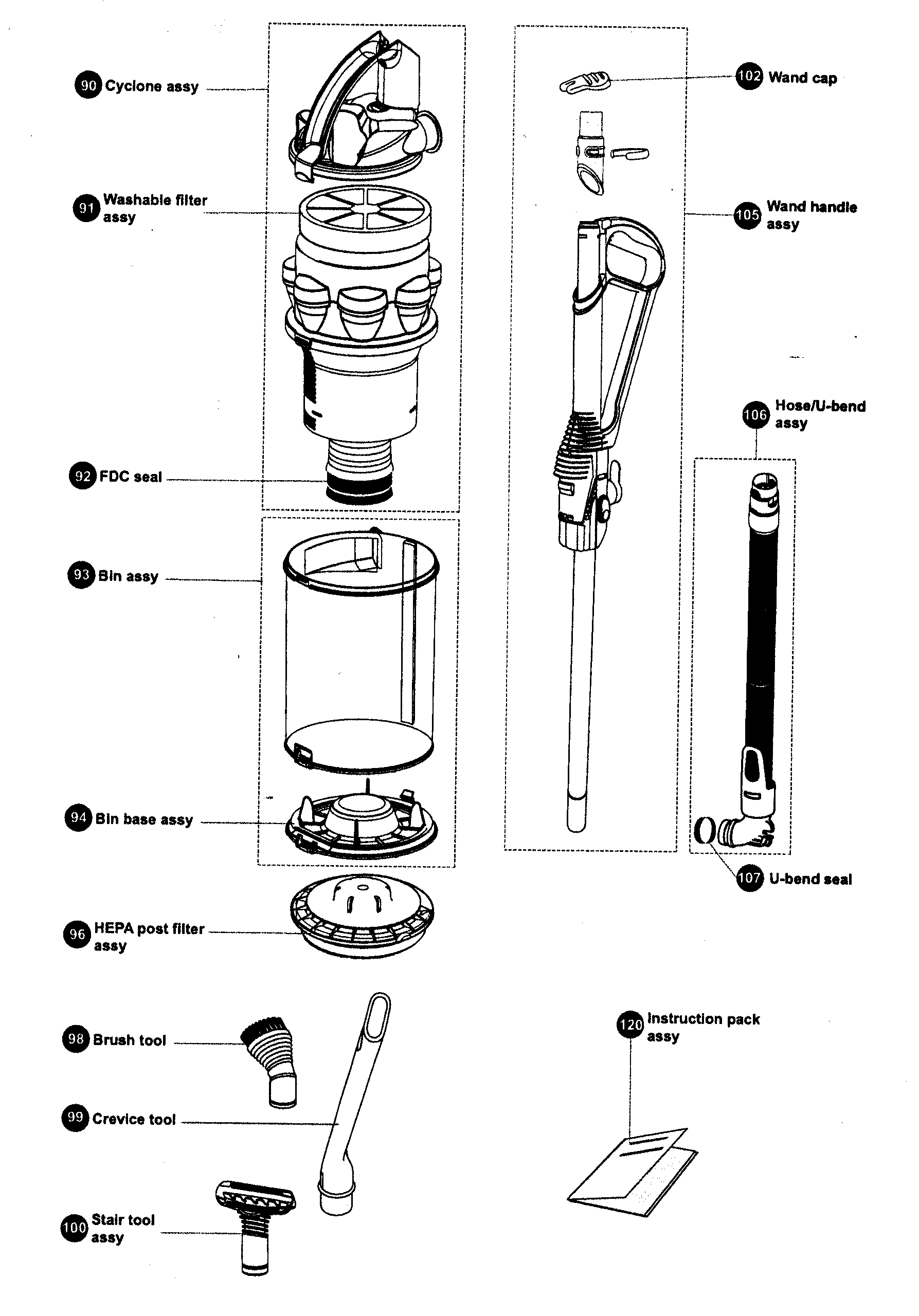 Vacuum Parts  Dyson Vacuum Parts Diagram