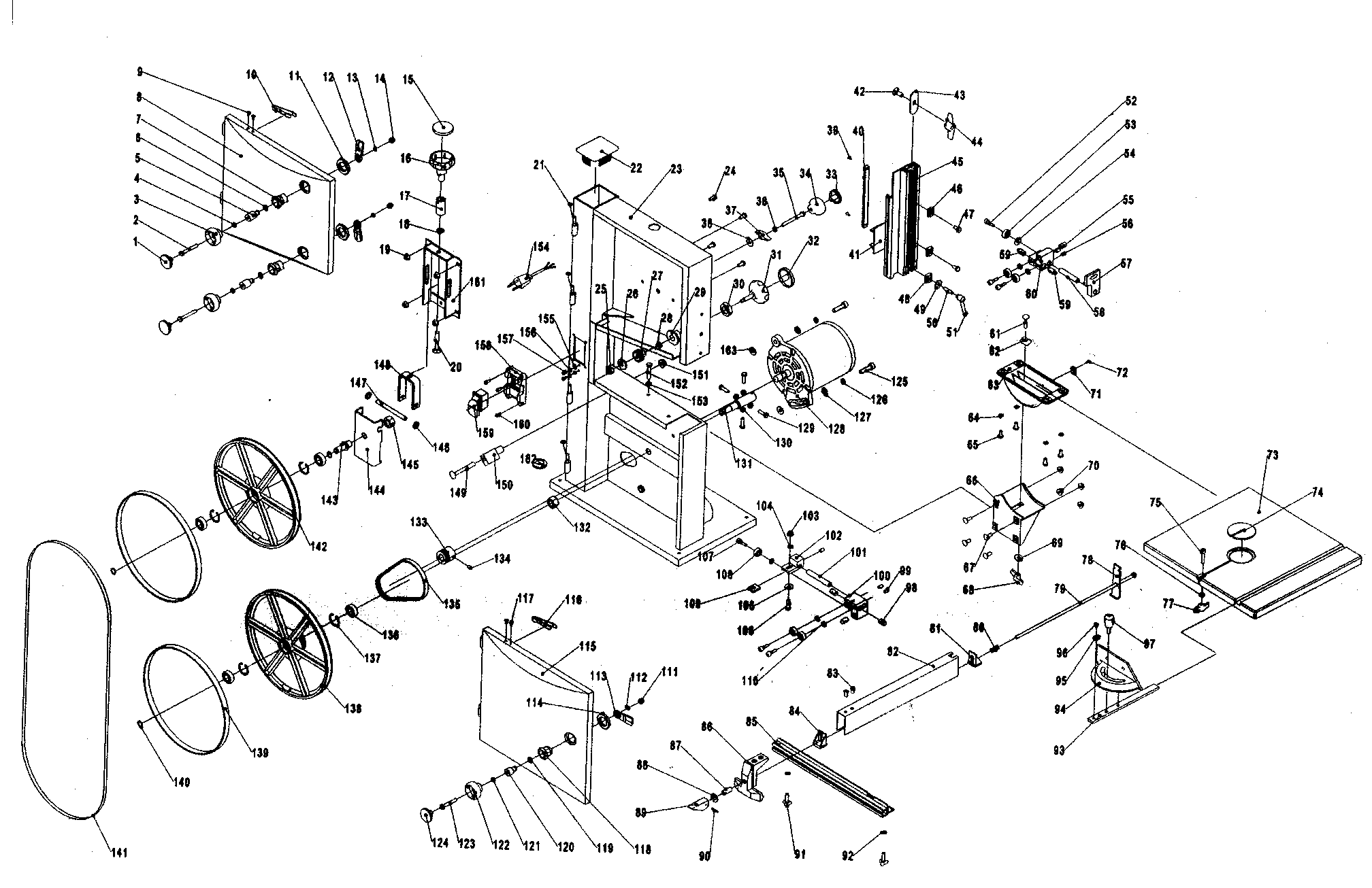 Band Saw Parts Diagram