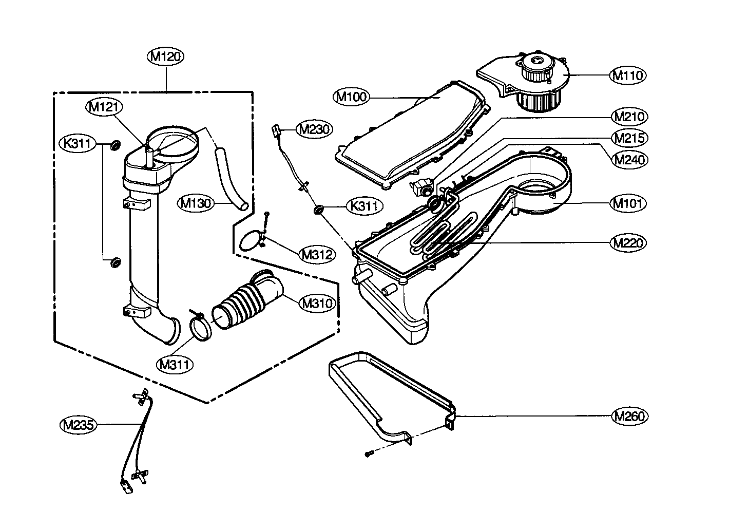 My LG washer/dryer combination, Model number WM 3677HW isn't drying. The repairman has been out