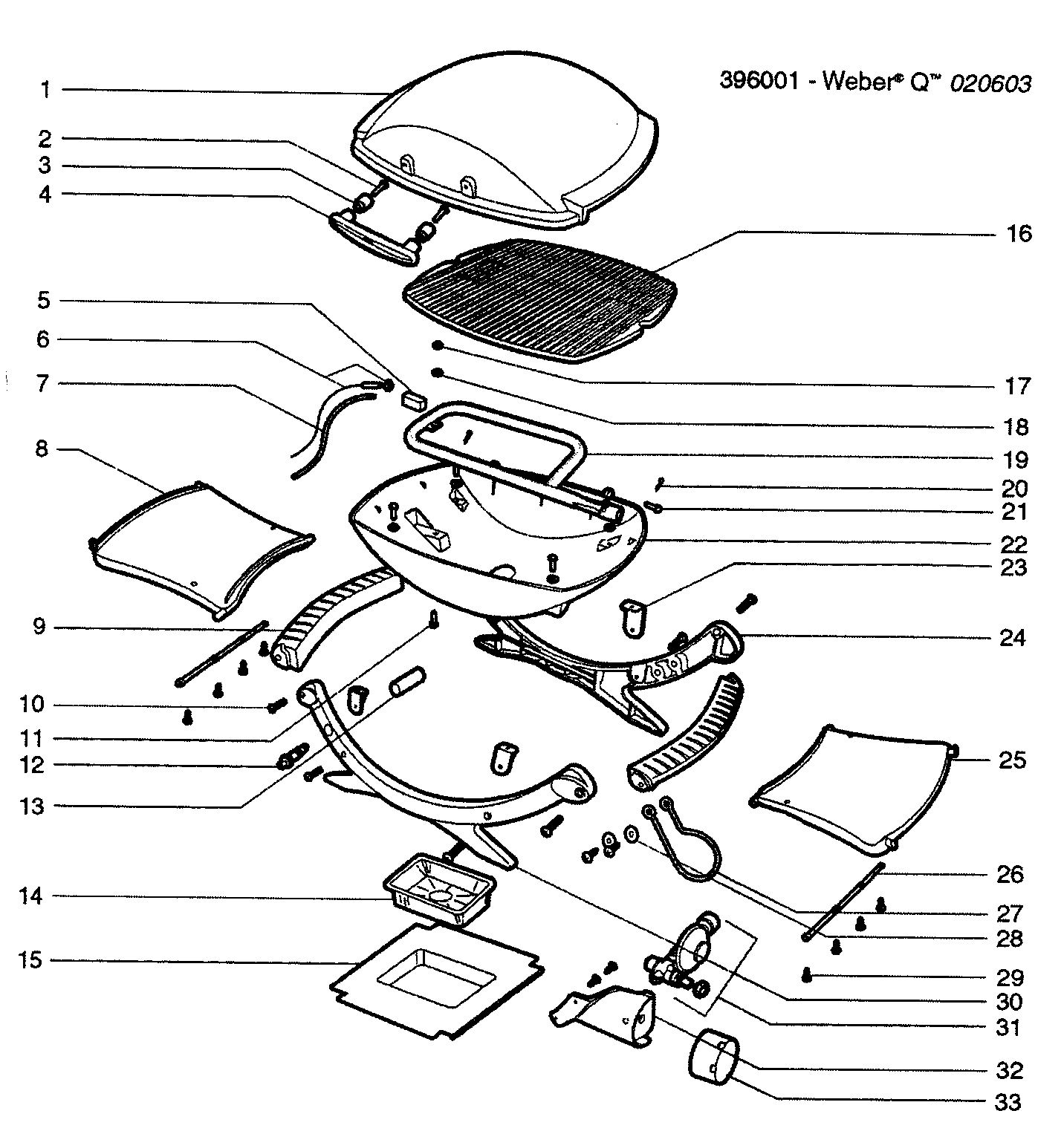 WEBER GRILL Parts Model 396001q Sears PartsDirect