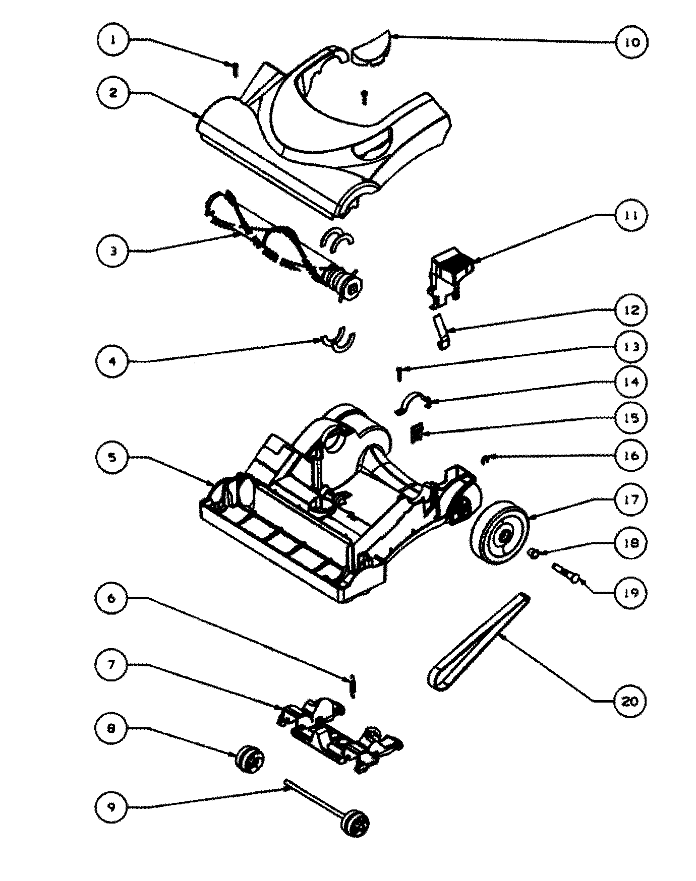 EUREKA UPRIGHT Parts Model 4700A Sears PartsDirect