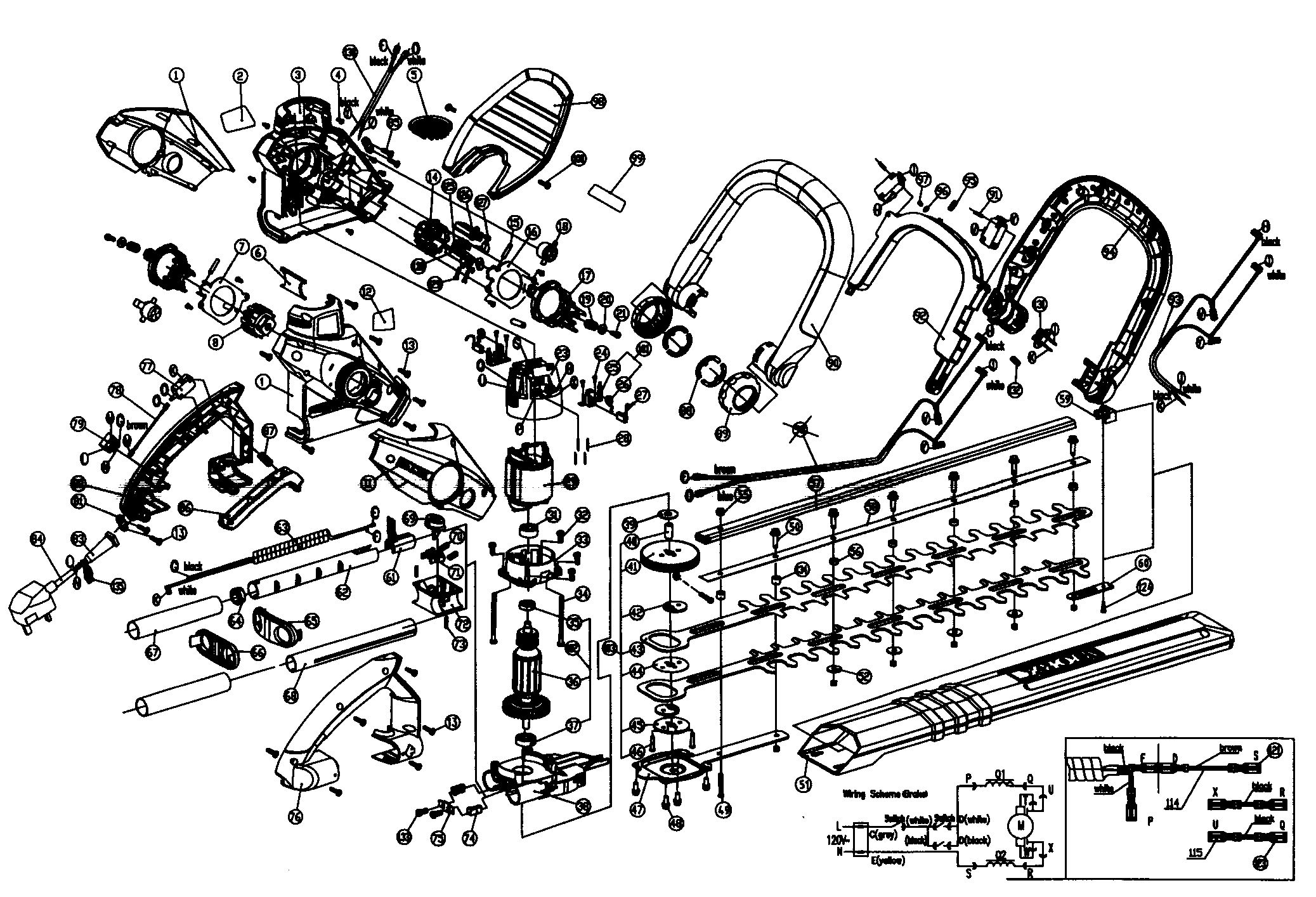 CRAFTSMAN HEDGE TRIMMER Parts | Model 17279443 | Sears ...