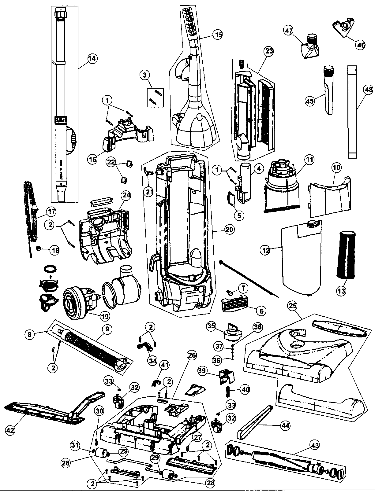 Vacuum Parts  Vacuum Parts Diagram
