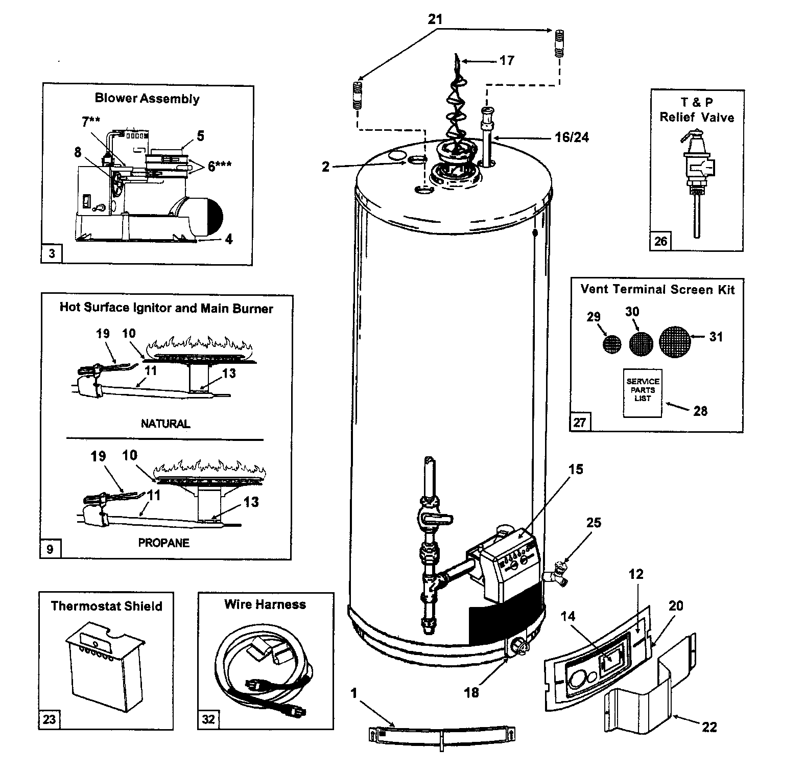 State Water Heater Parts