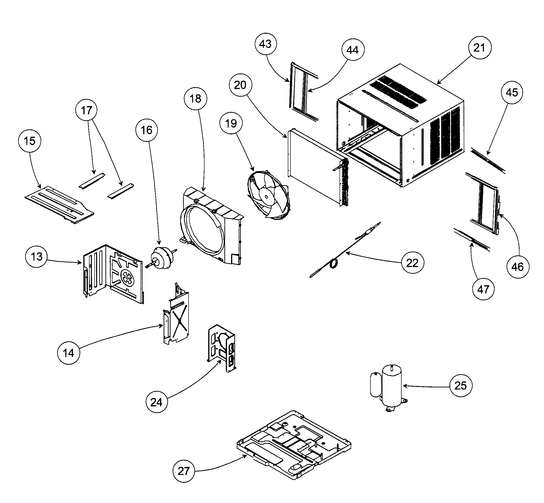 Air Conditioning Unit Air Conditioning Unit Parts Diagram