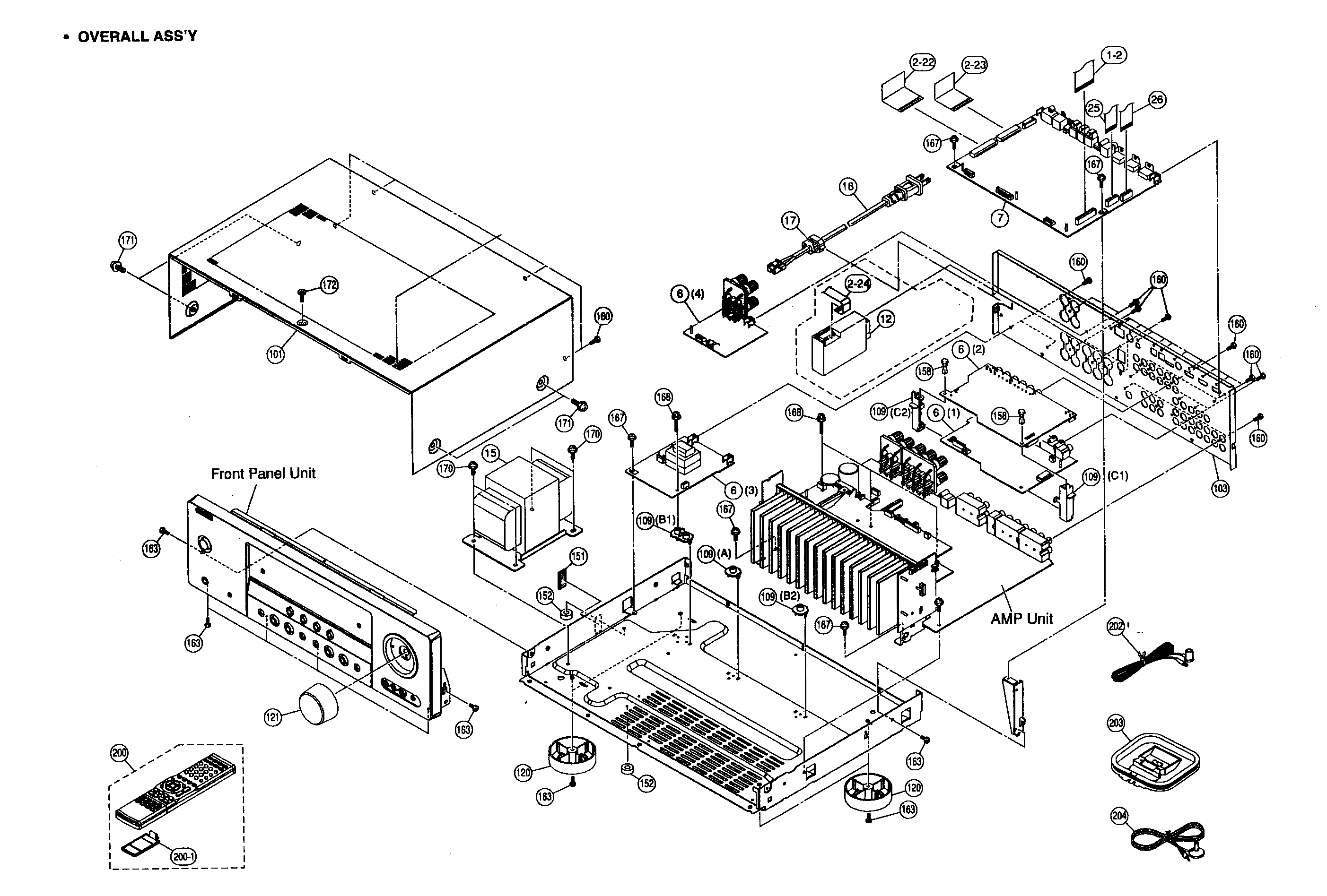 YAMAHA AV RECEIVER Parts Model HTR6140 Sears PartsDirect