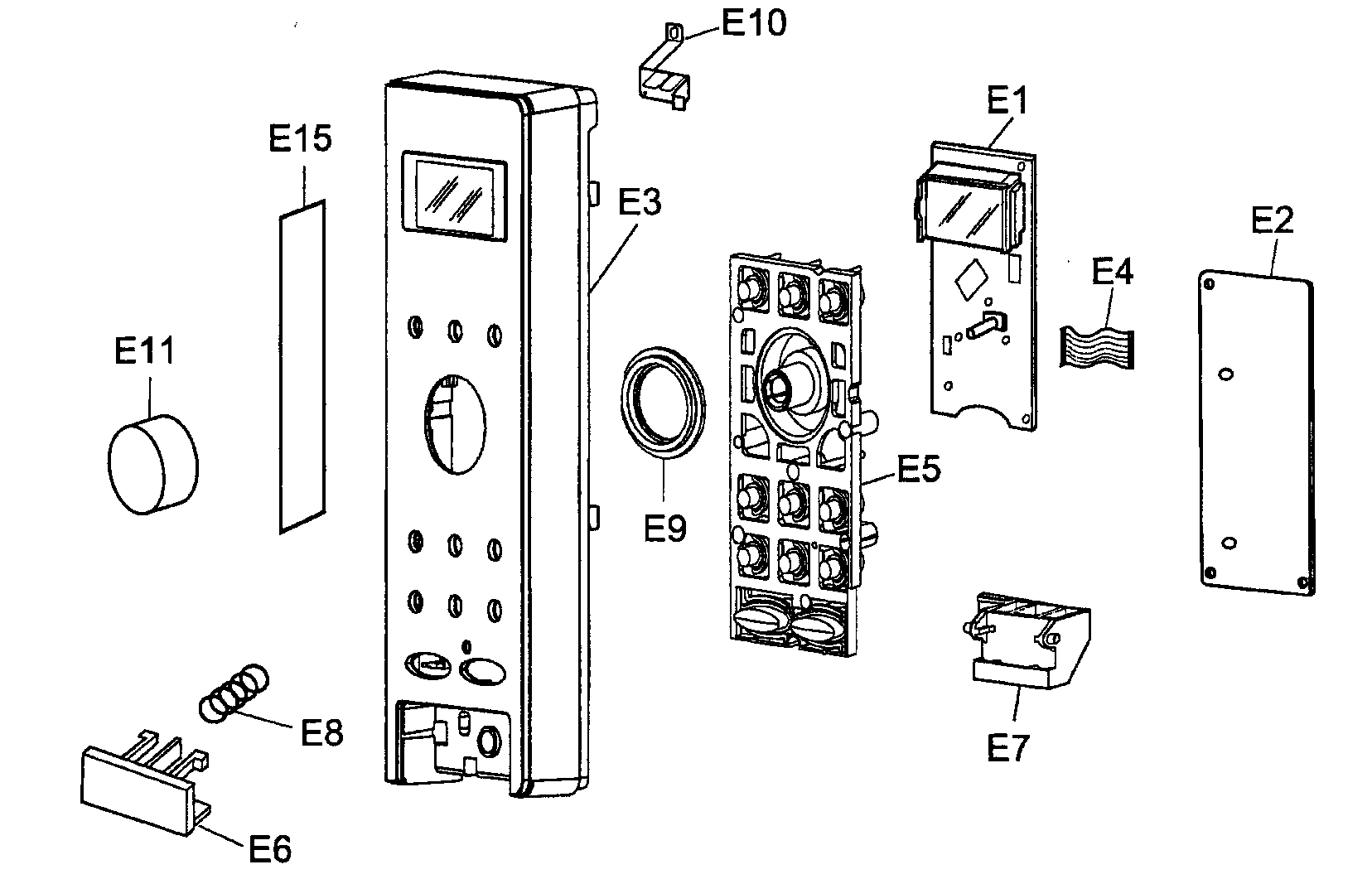 Model # NN SD987S Panasonic Microwave oven   Door assy (10 parts)