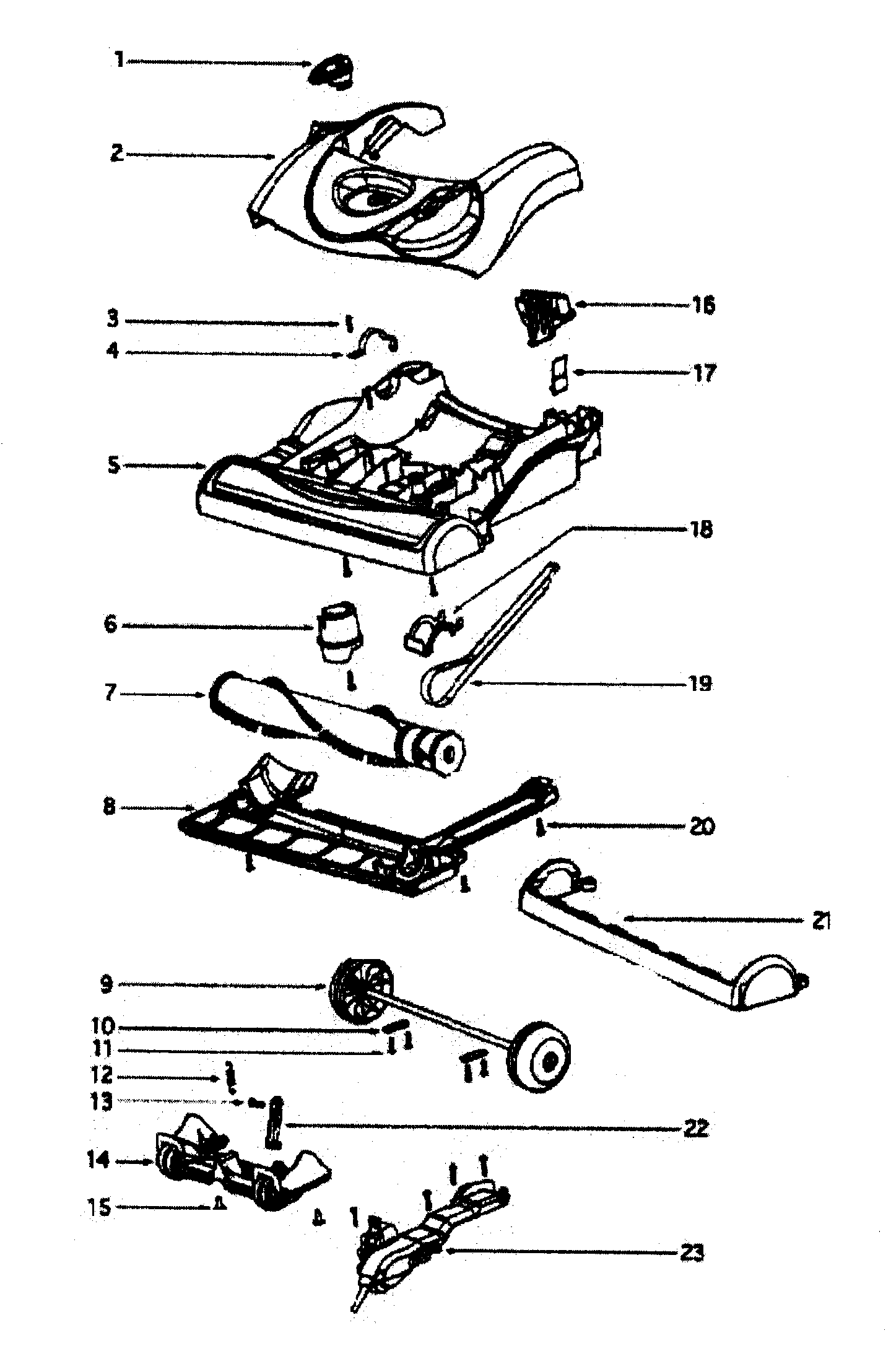 BASE ASSY Diagram & Parts List for Model 4870hz EurekaParts Vacuum