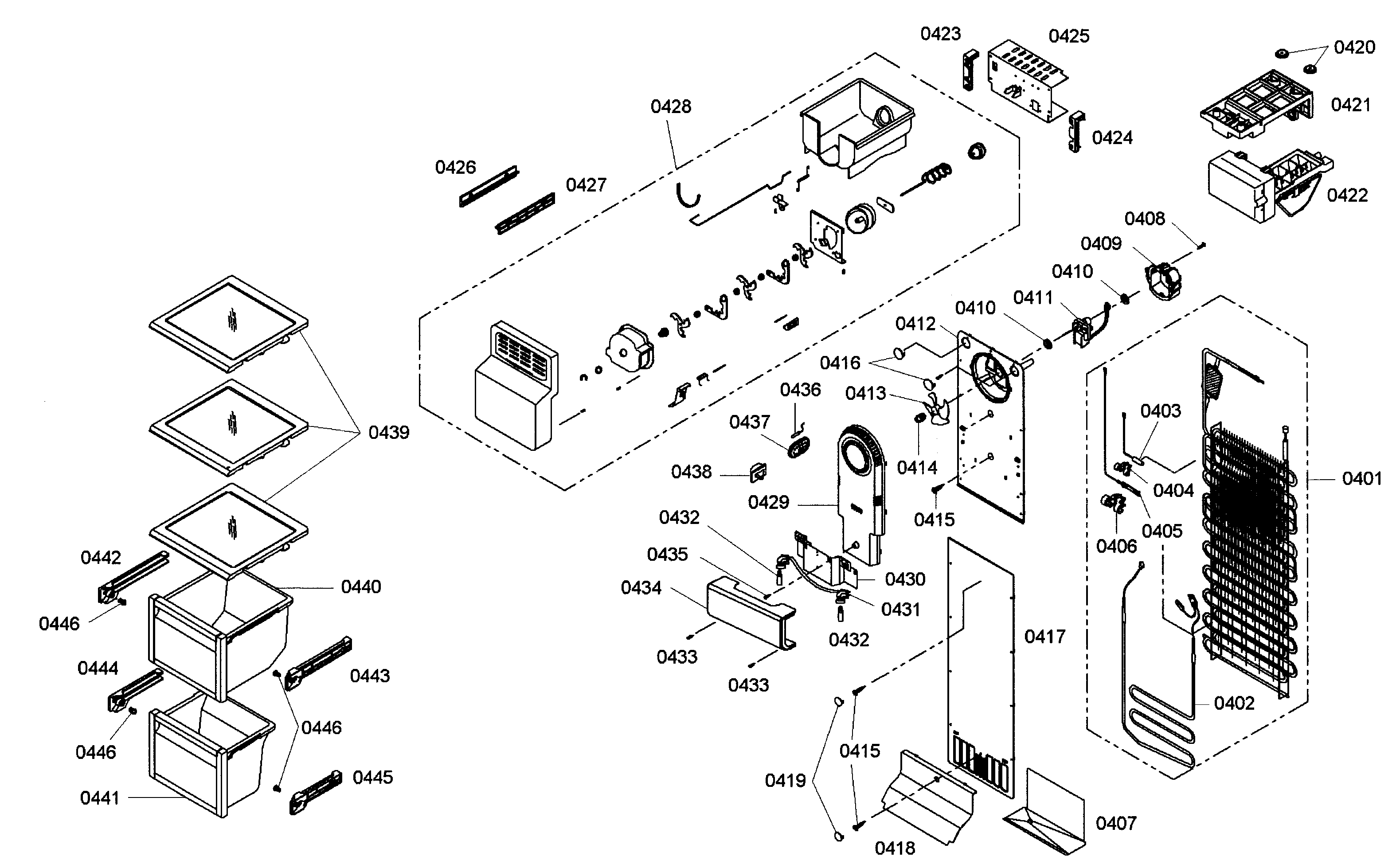 Freezer Assy Diagram  U0026 Parts List For Model B20cs50sns