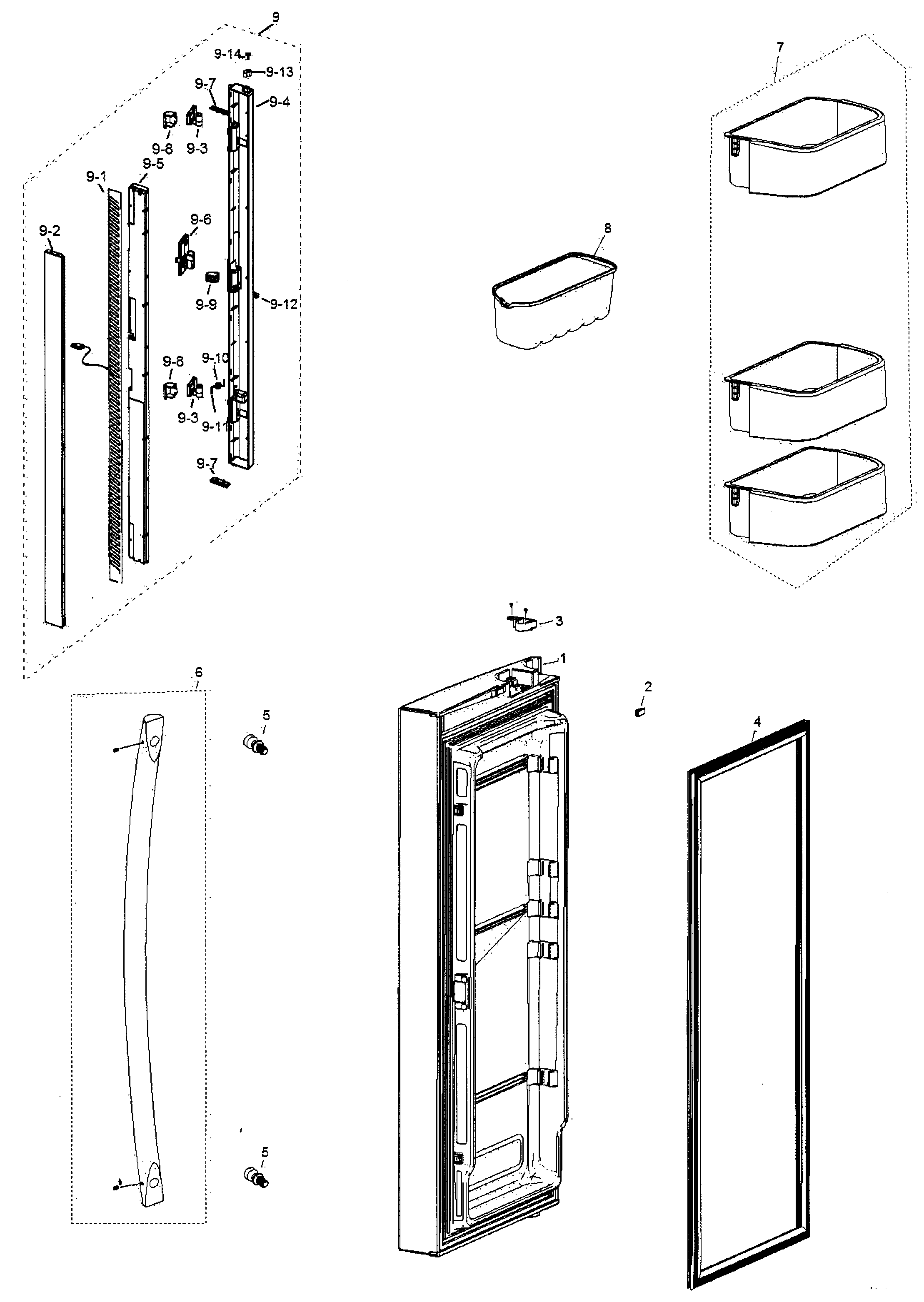 Left Door Diagram  U0026 Parts List For Model Rf266aers