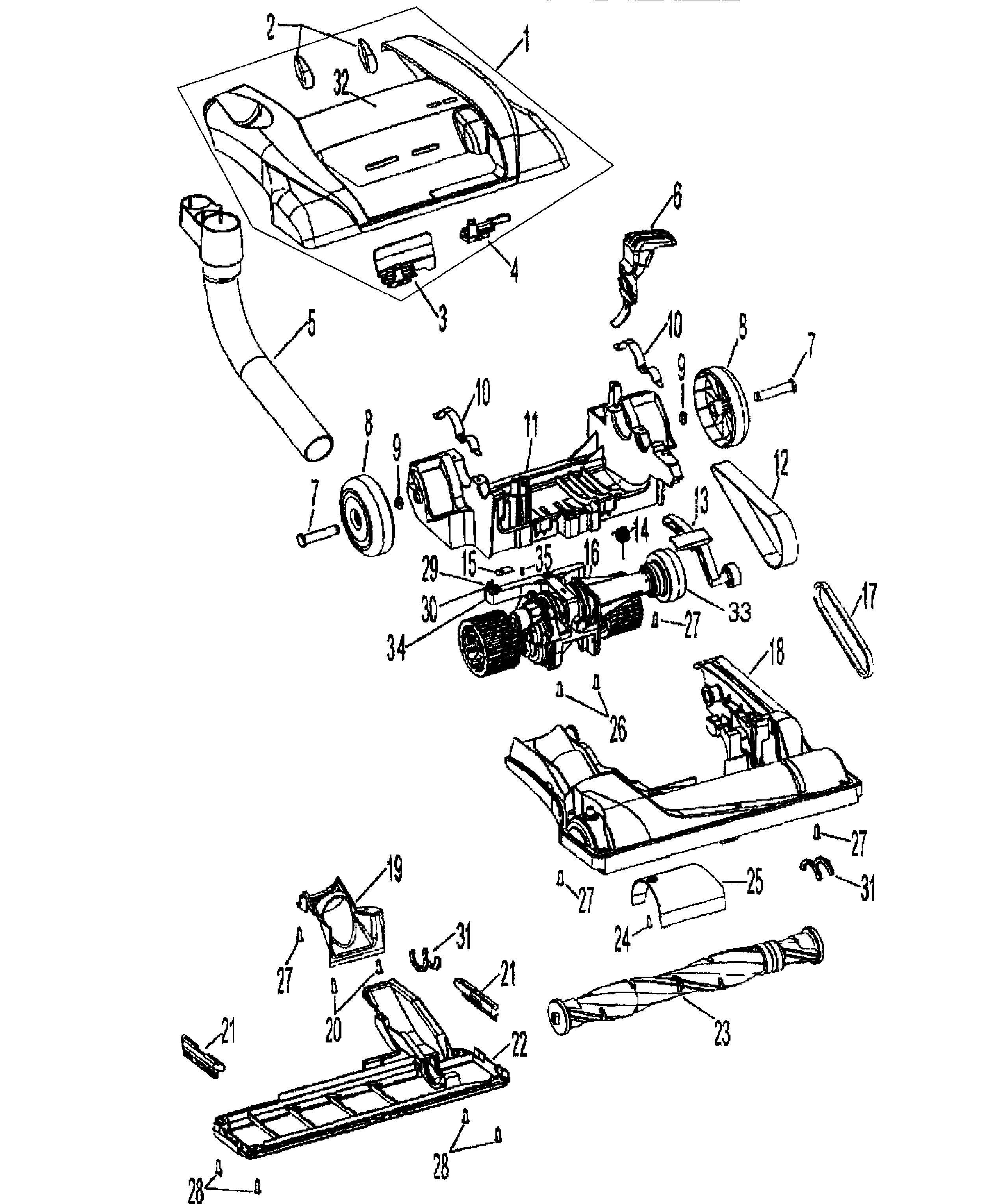Hoover Vacuum Base assy