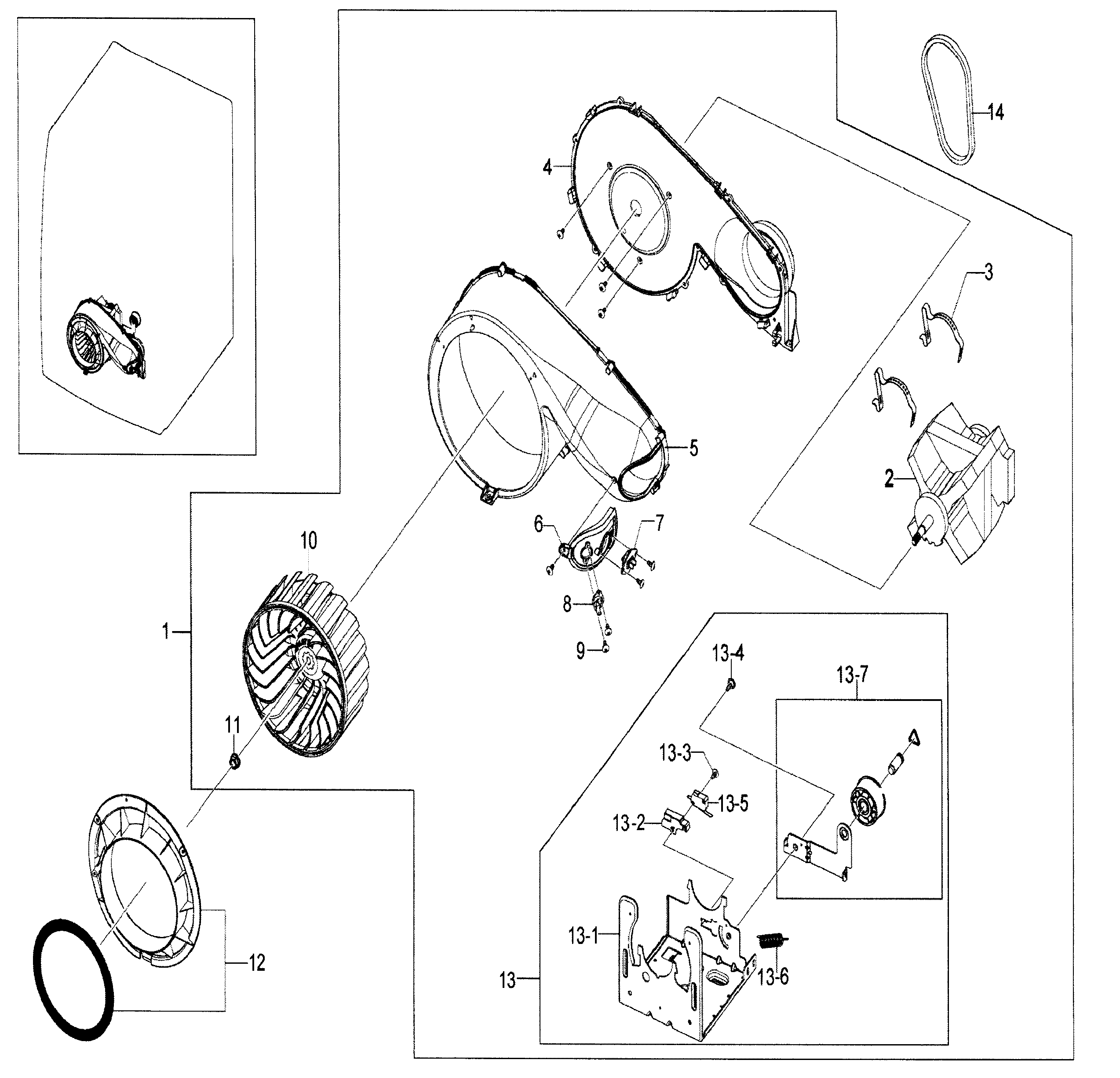 Samsung Dryer Motor assy Parts