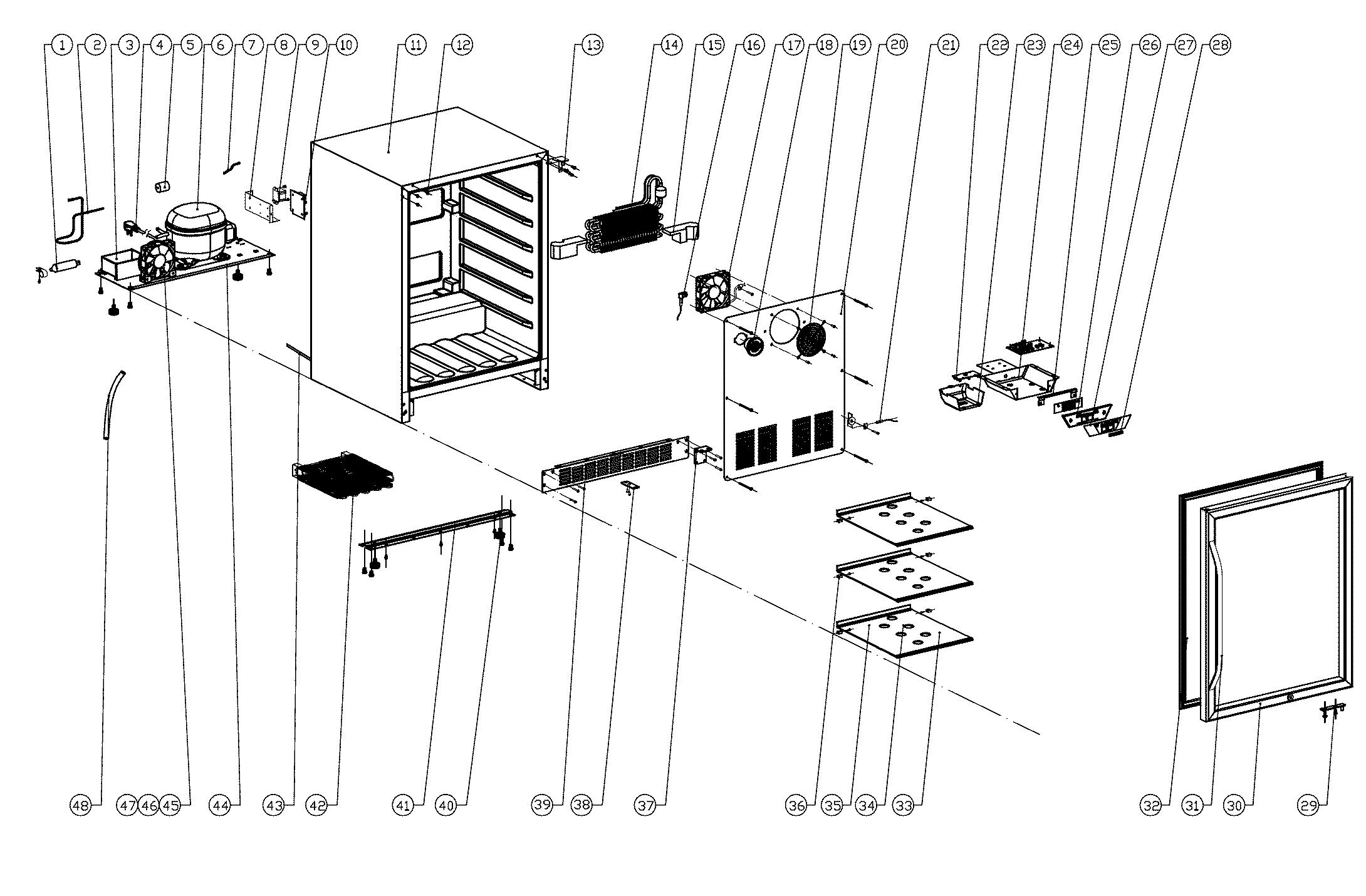 I have my Edgestar beverage cooler set to 45* and the temp keeps