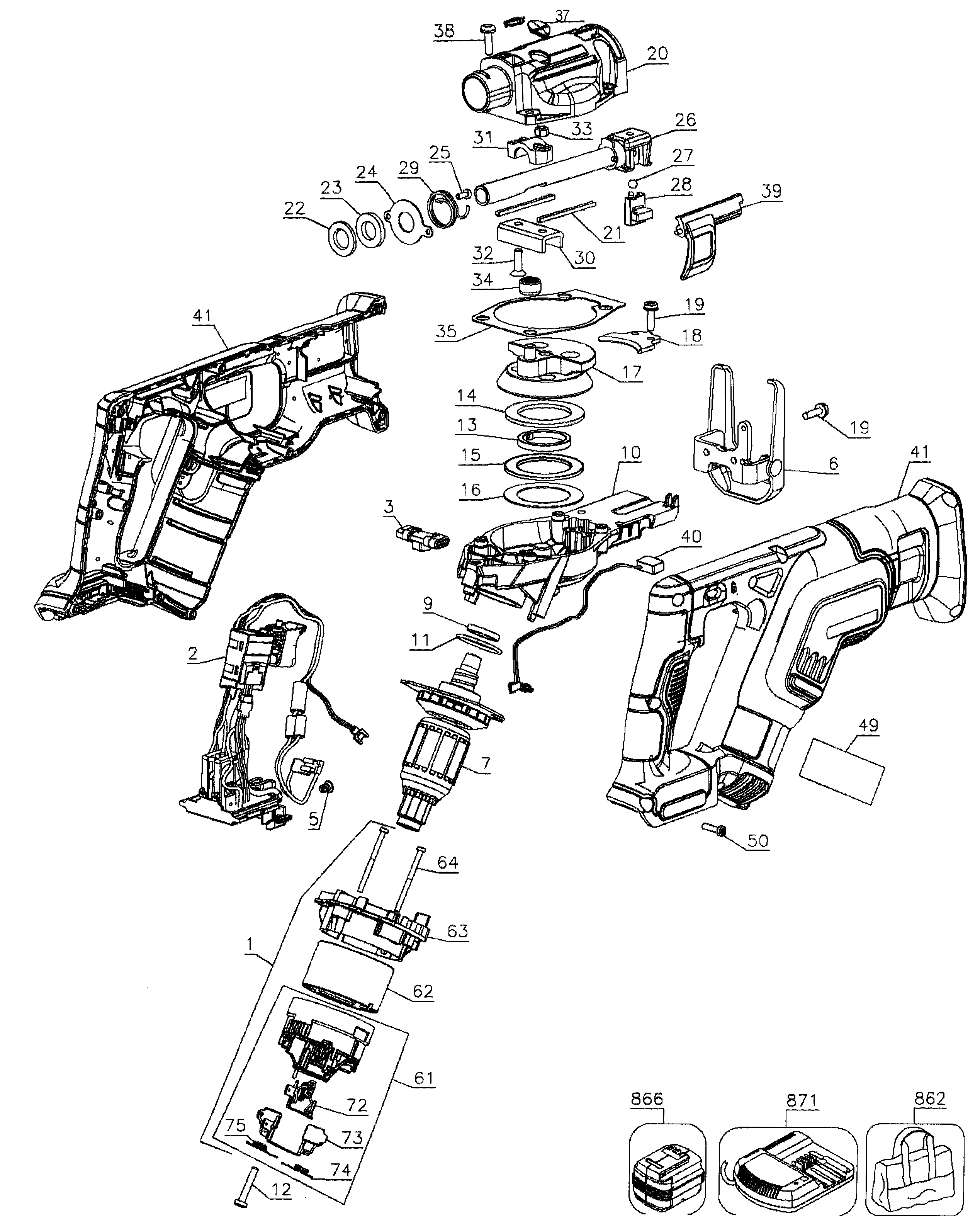 31 Dewalt Sawzall Parts Diagram - Wiring Diagram List