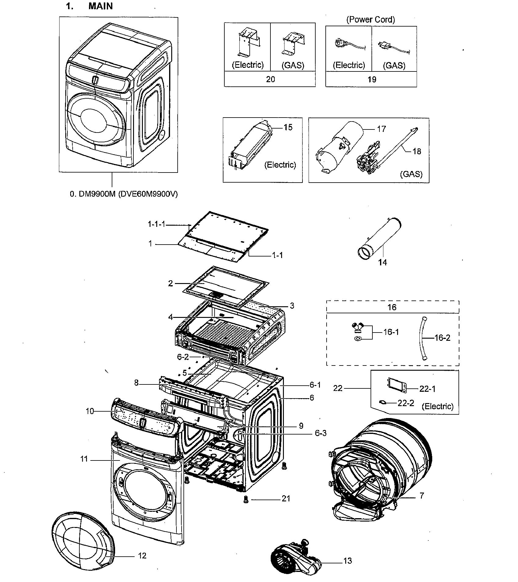 Samsung  Dryer  Main asy