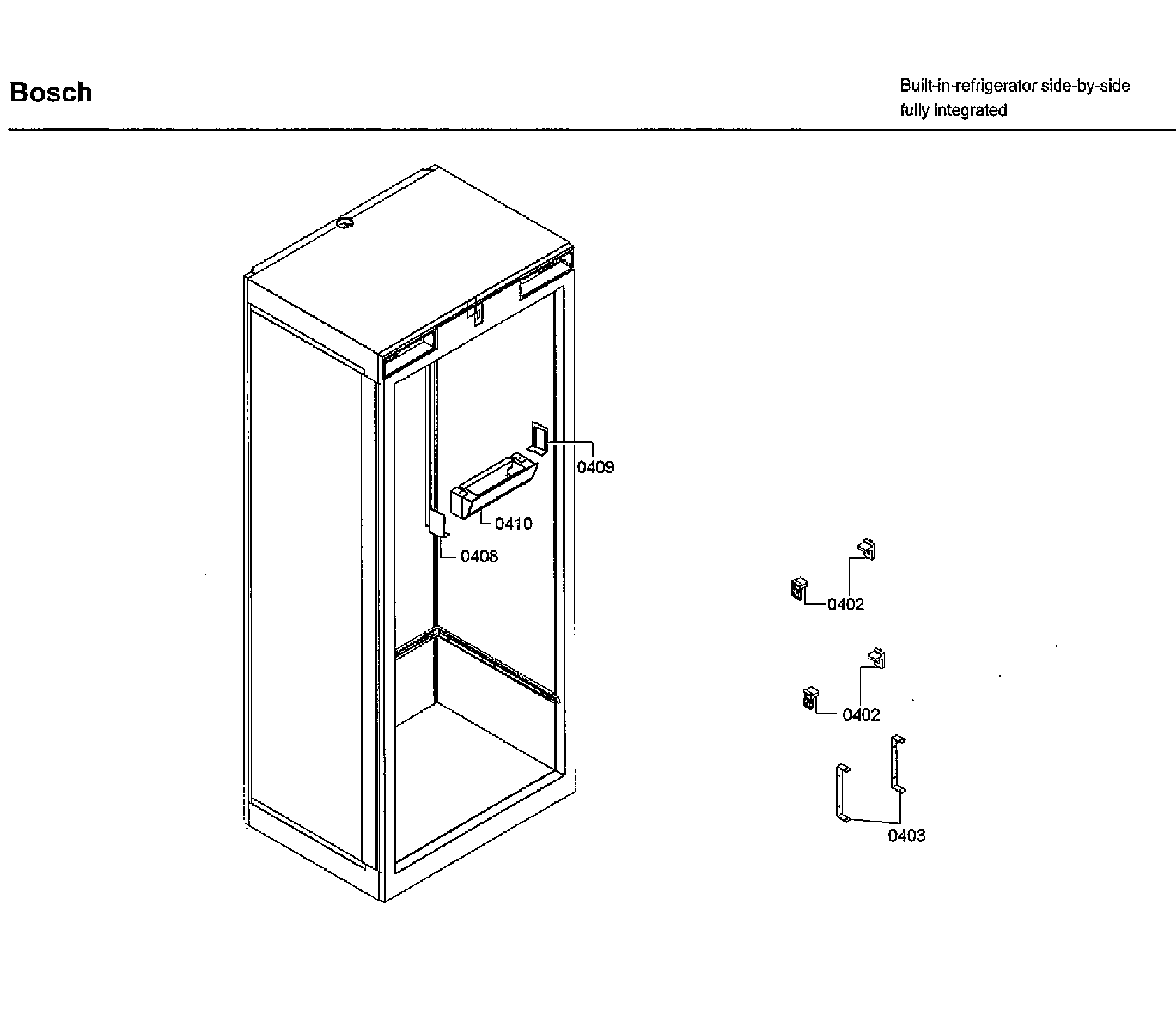 Bosch  Refrigerator  Support asy