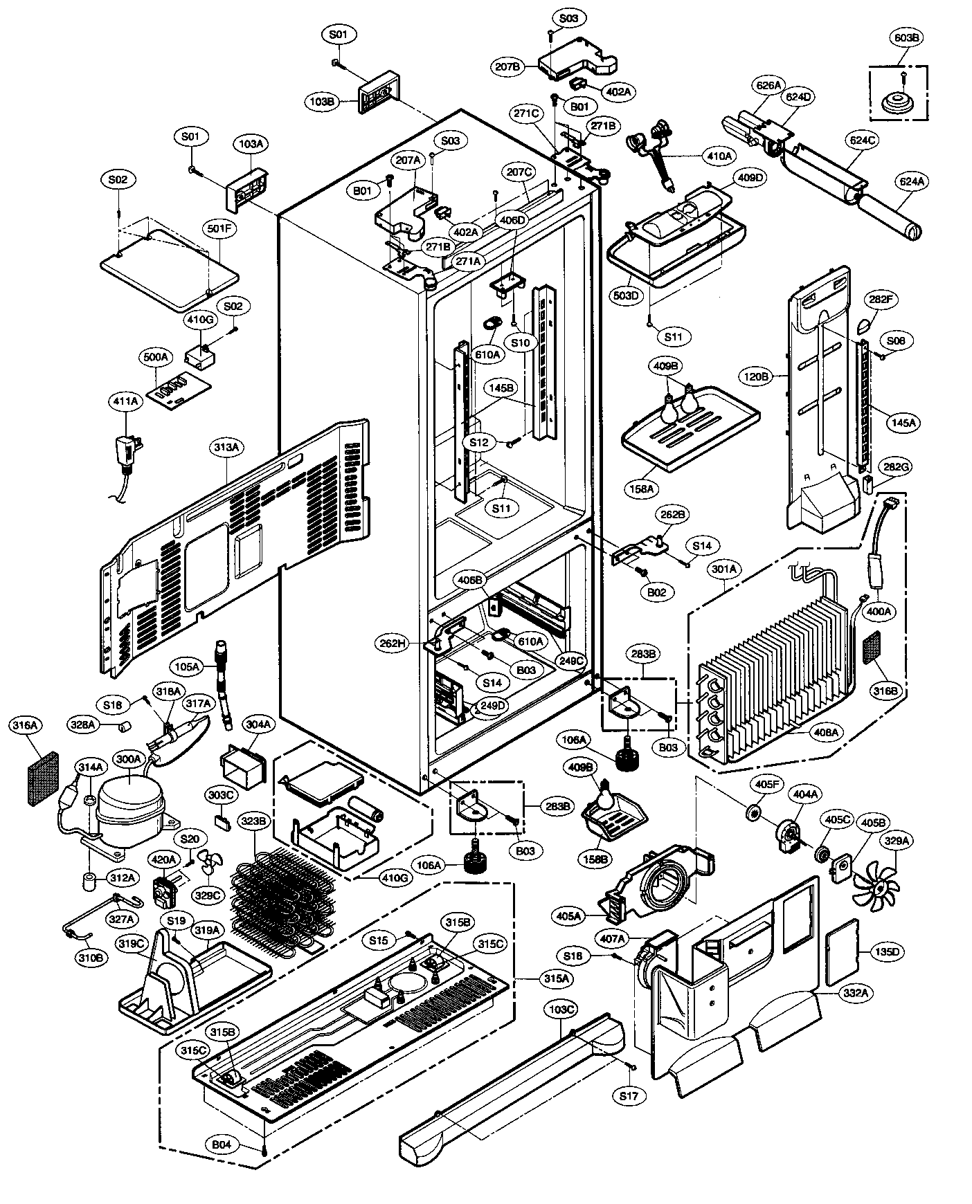 Refrigerator Parts  Lg Refrigerator Parts Diagram