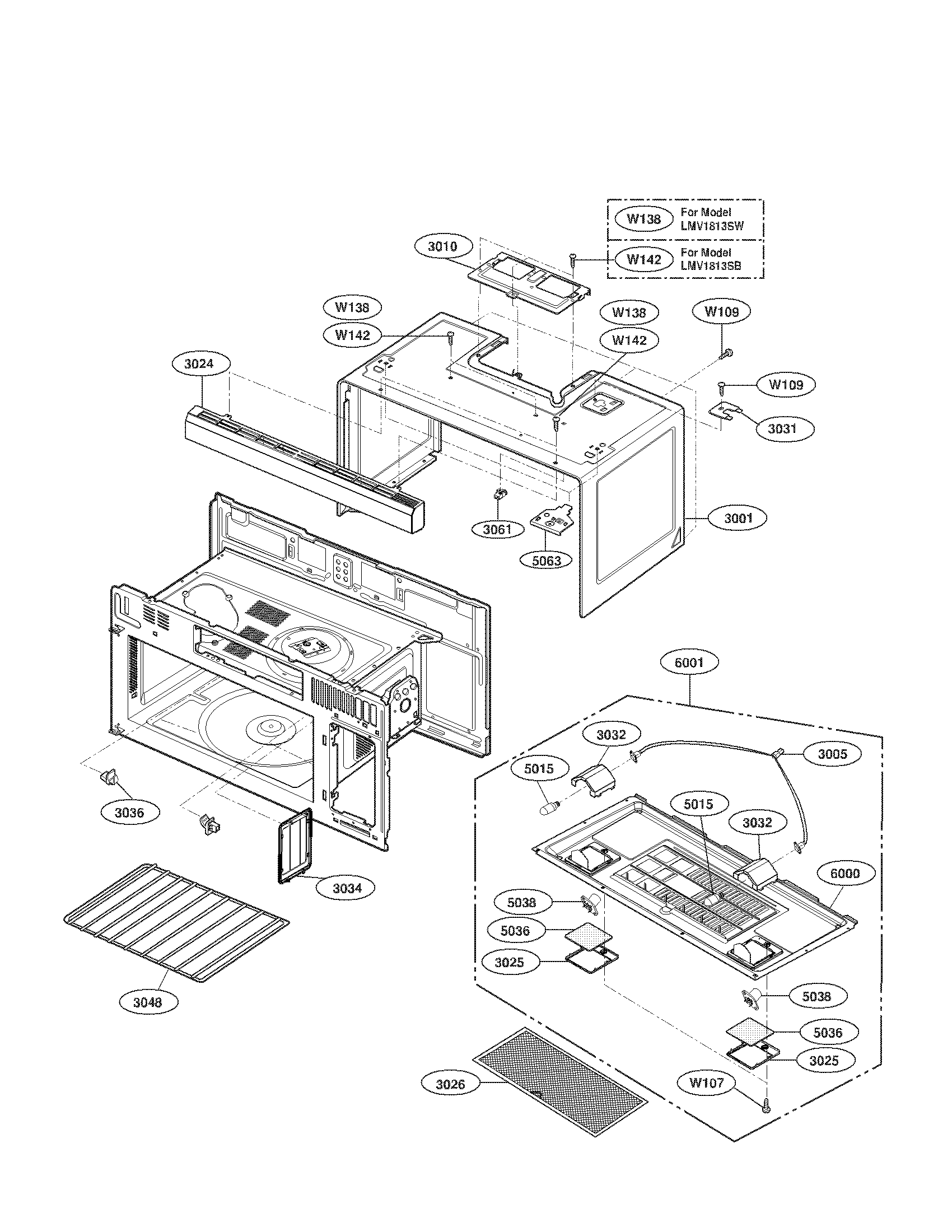 Oven Cavity Parts Diagram  U0026 Parts List For Model Lmv1813sb