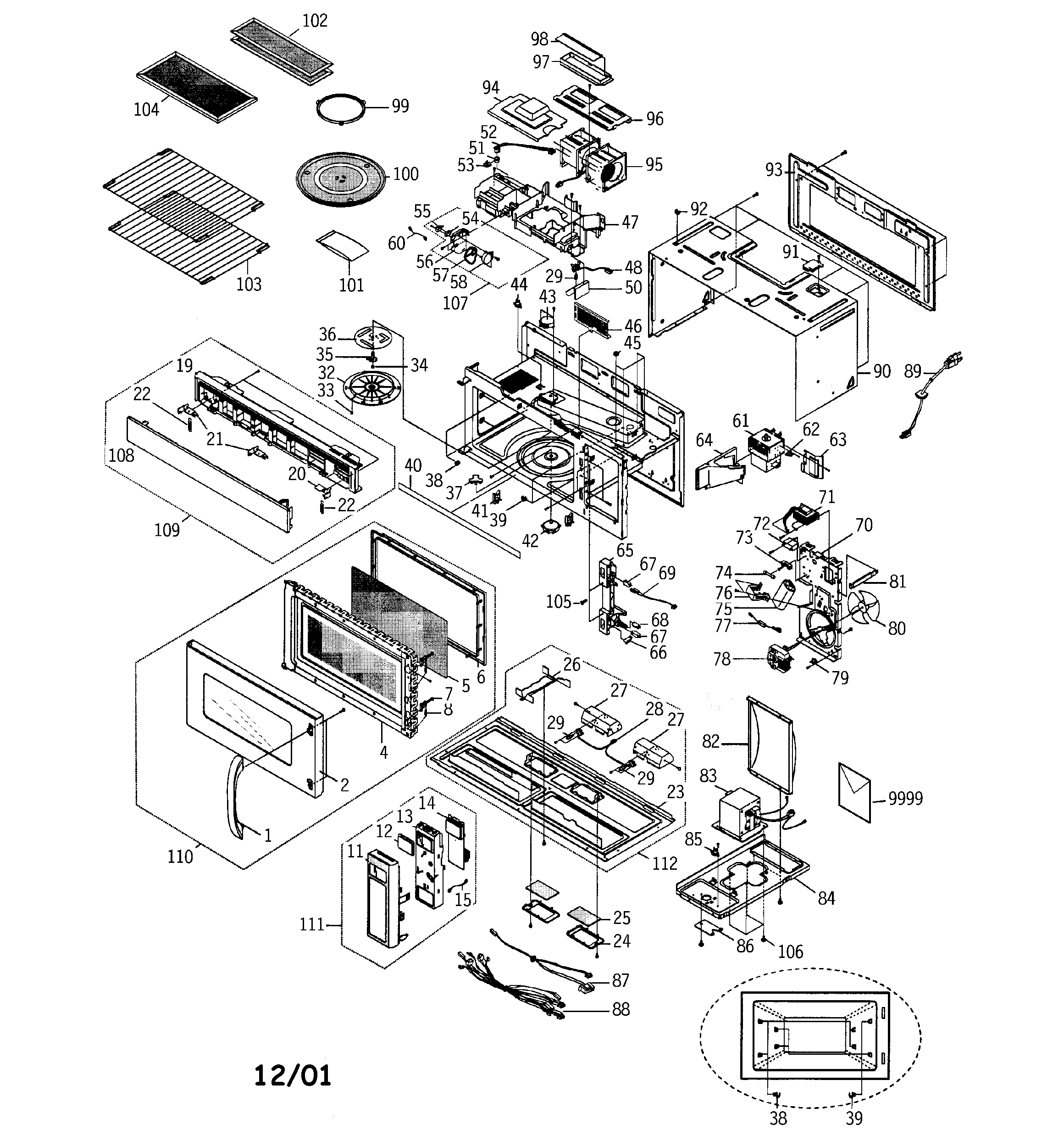 How to replace the handle of ge microwave xl1800