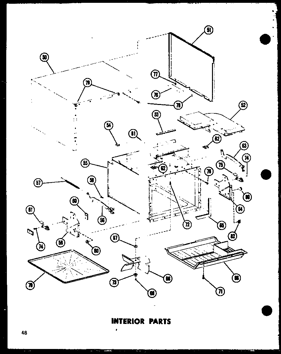 INTERIOR PARTS Diagram & Parts List for Model RR6WP721102M AmanaParts
