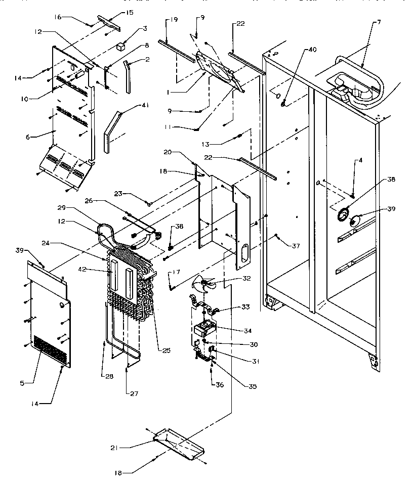 Amana  Side-By-Side Refrigerator  Evaporator/air handling