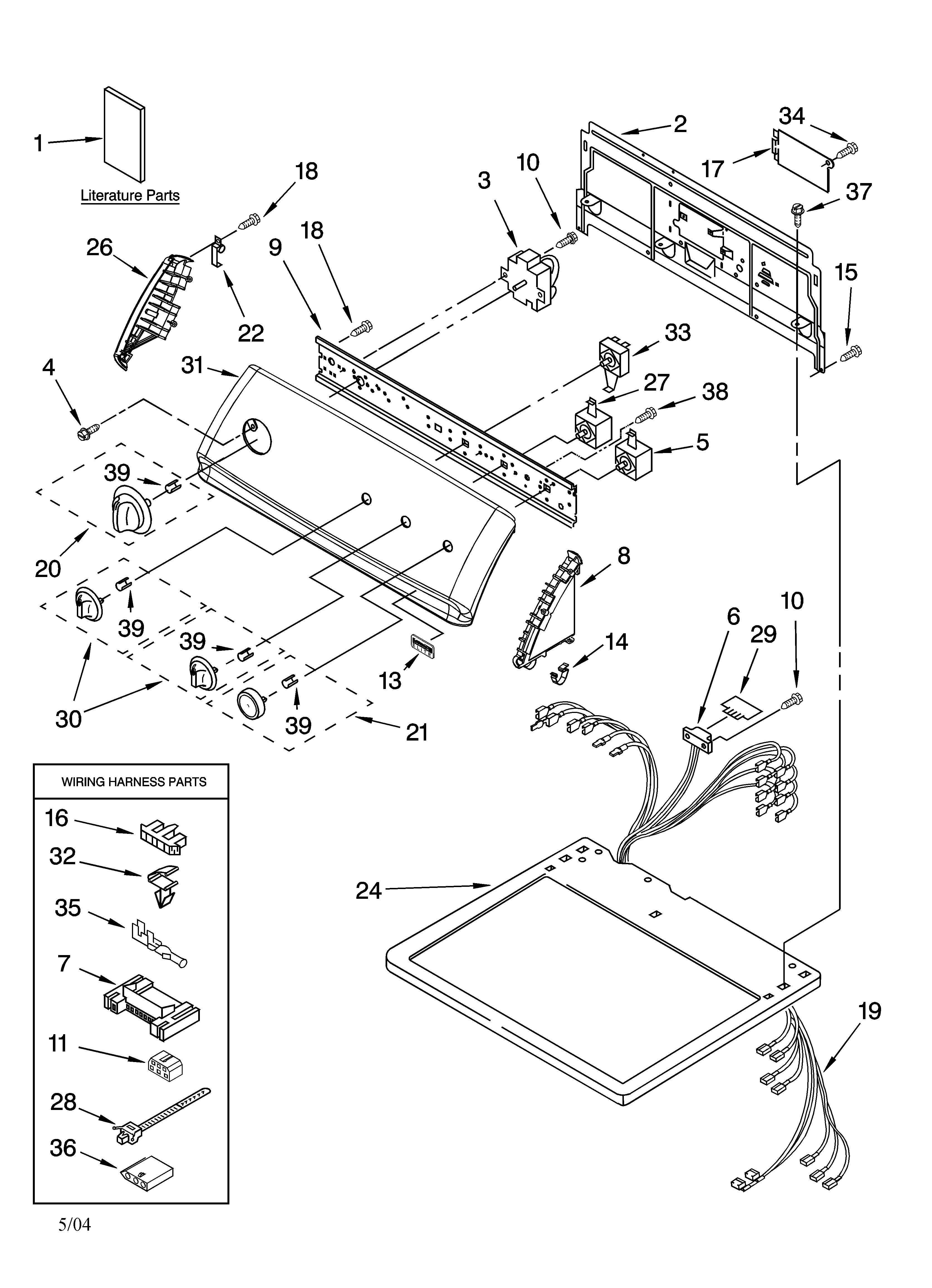 Kenmore 700 Series Dryer Parts Diagram 2944