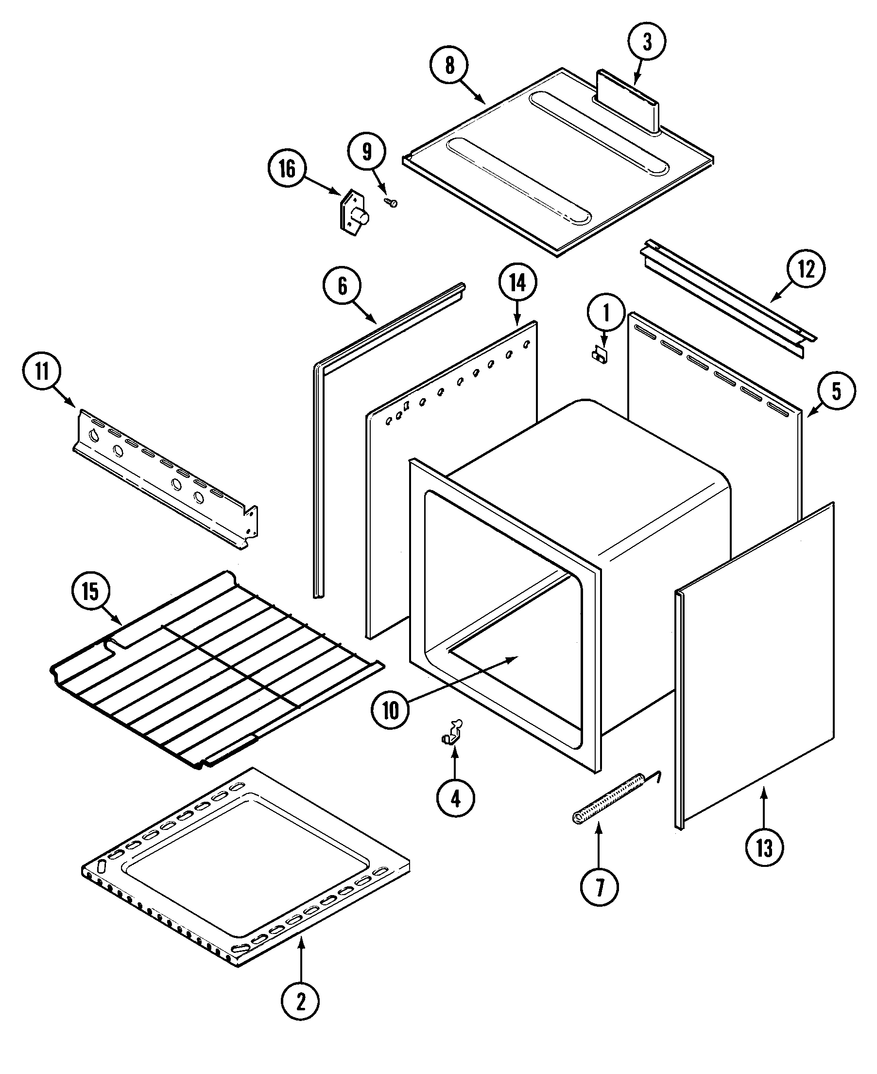 OVEN Diagram & Parts List for Model cly2242bdb MagicchefParts All