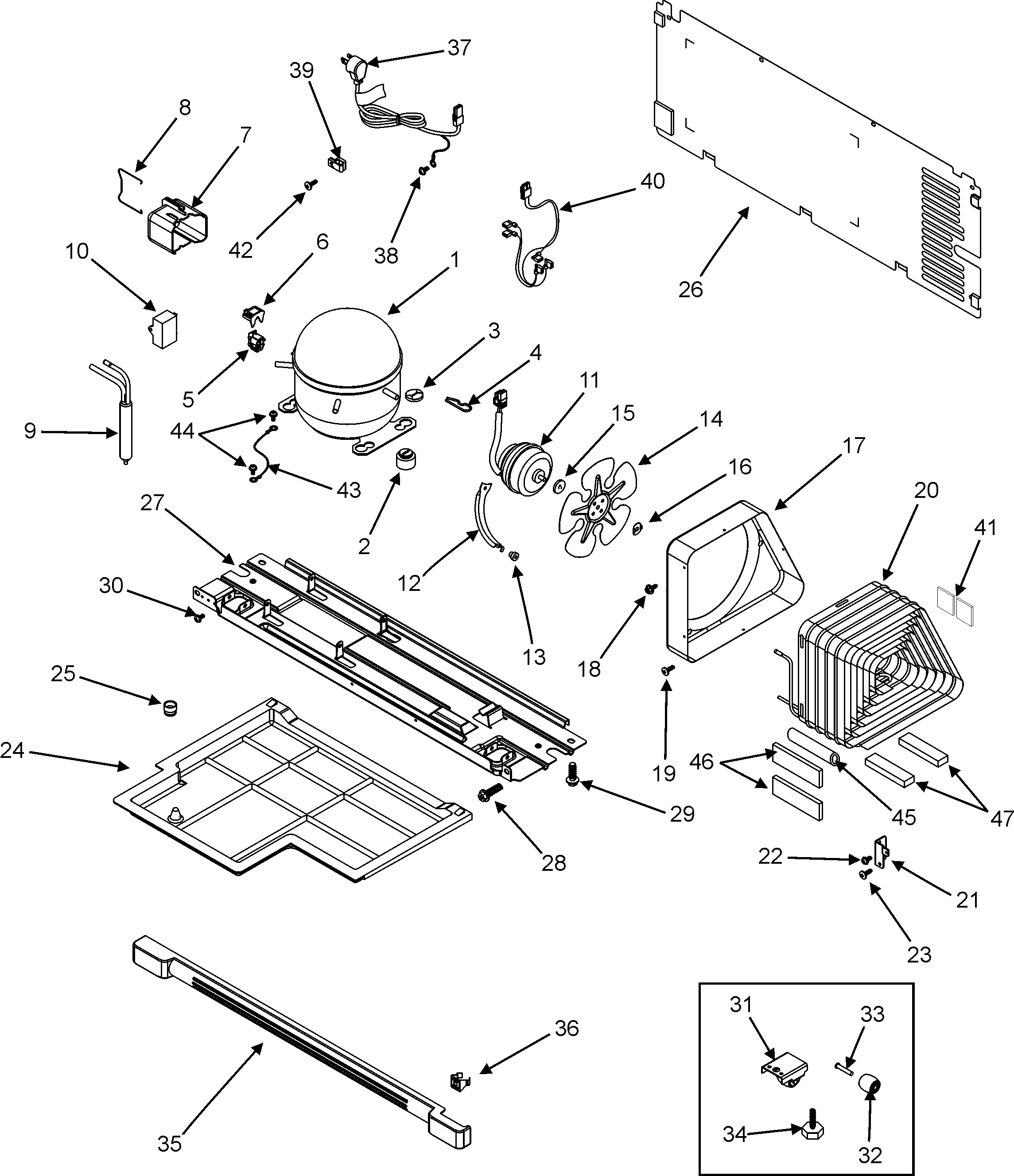 COMPRESSOR Diagram & Parts List for Model MTB2191ARW MaytagParts