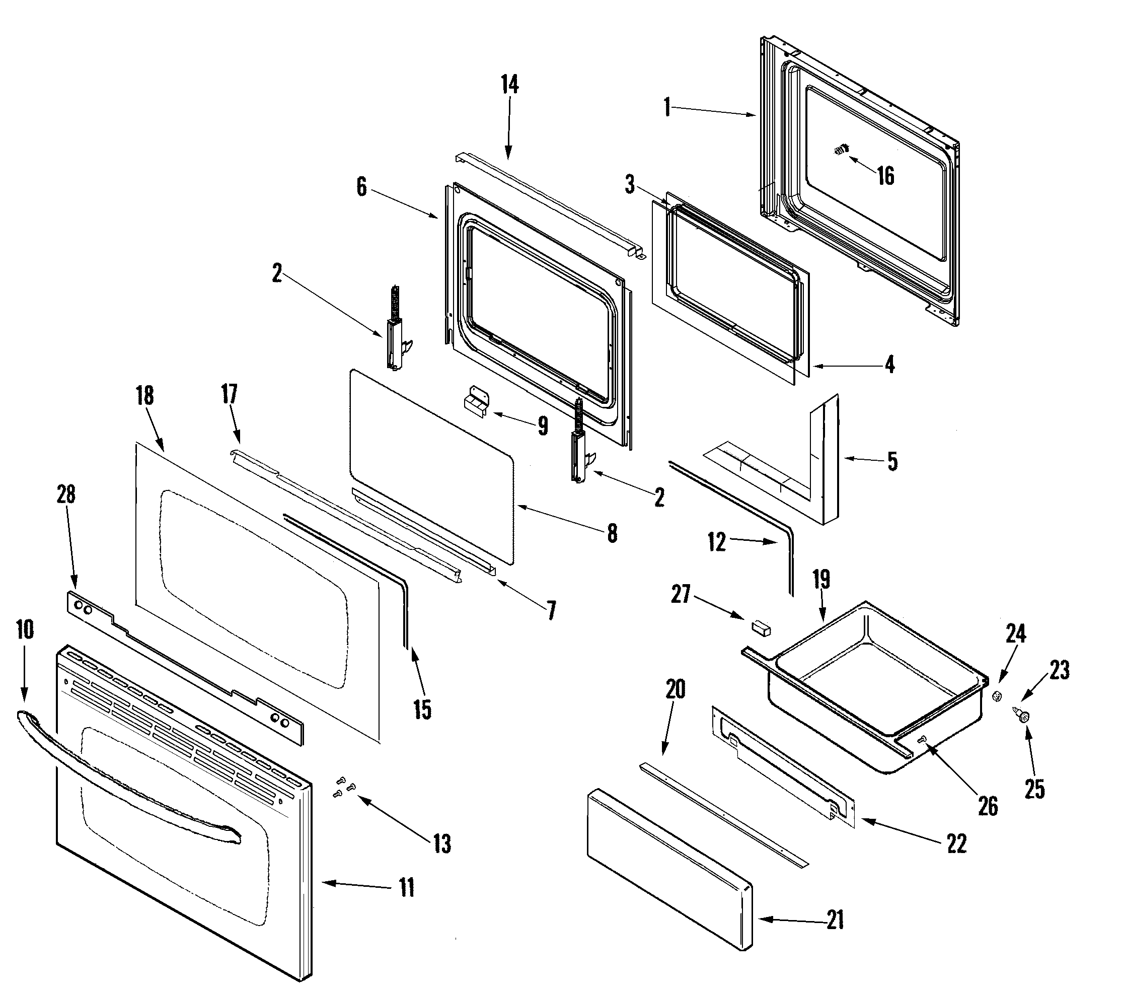 How to remove broken oven door hinges from AMANA AGR5735QDS