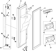 French Door Refrigerator Parts For Samsung French Door Refrigerator