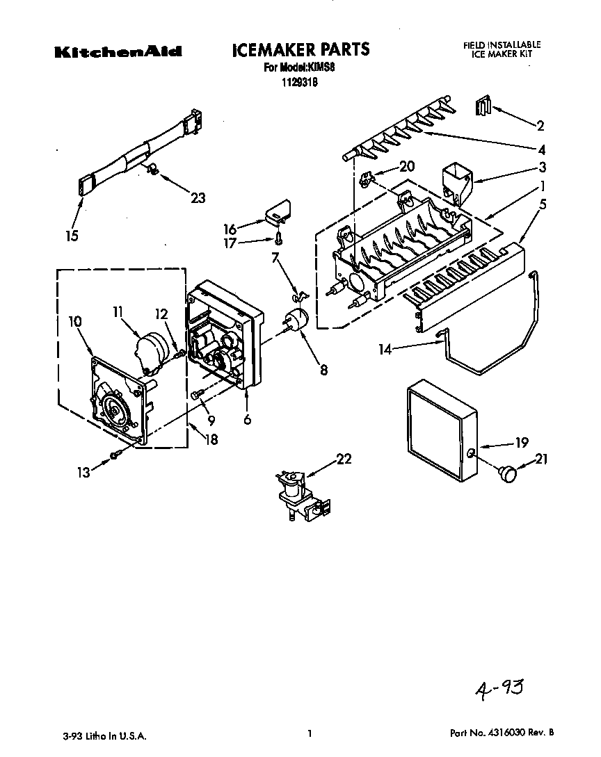 Kitchenaid Ice Maker Kits Parts