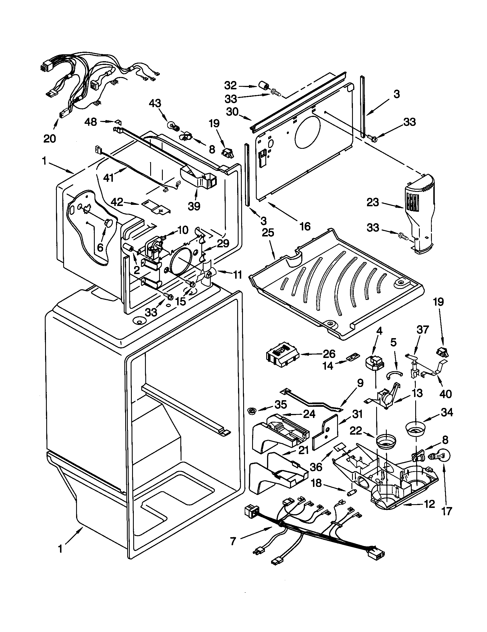 kenmore coldspot model 106 parts list