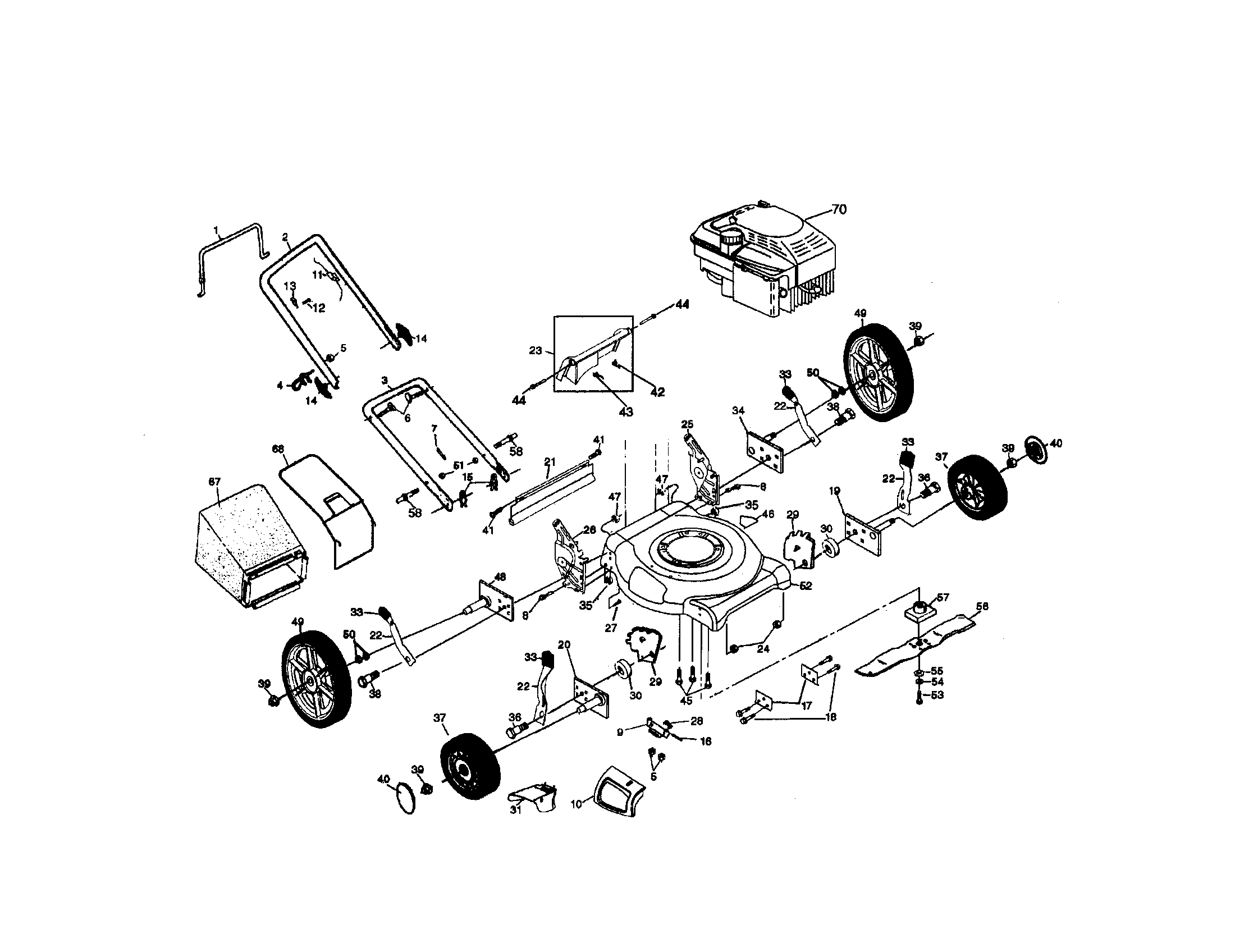 CRAFTSMAN Gas Walk Behind Lawnmower Parts | Model ...