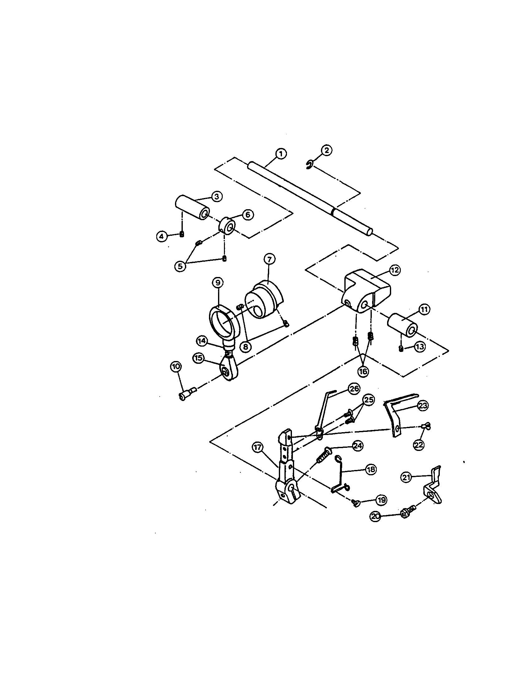White  Mechanical Sewing  Lower looper shaft/lower looper