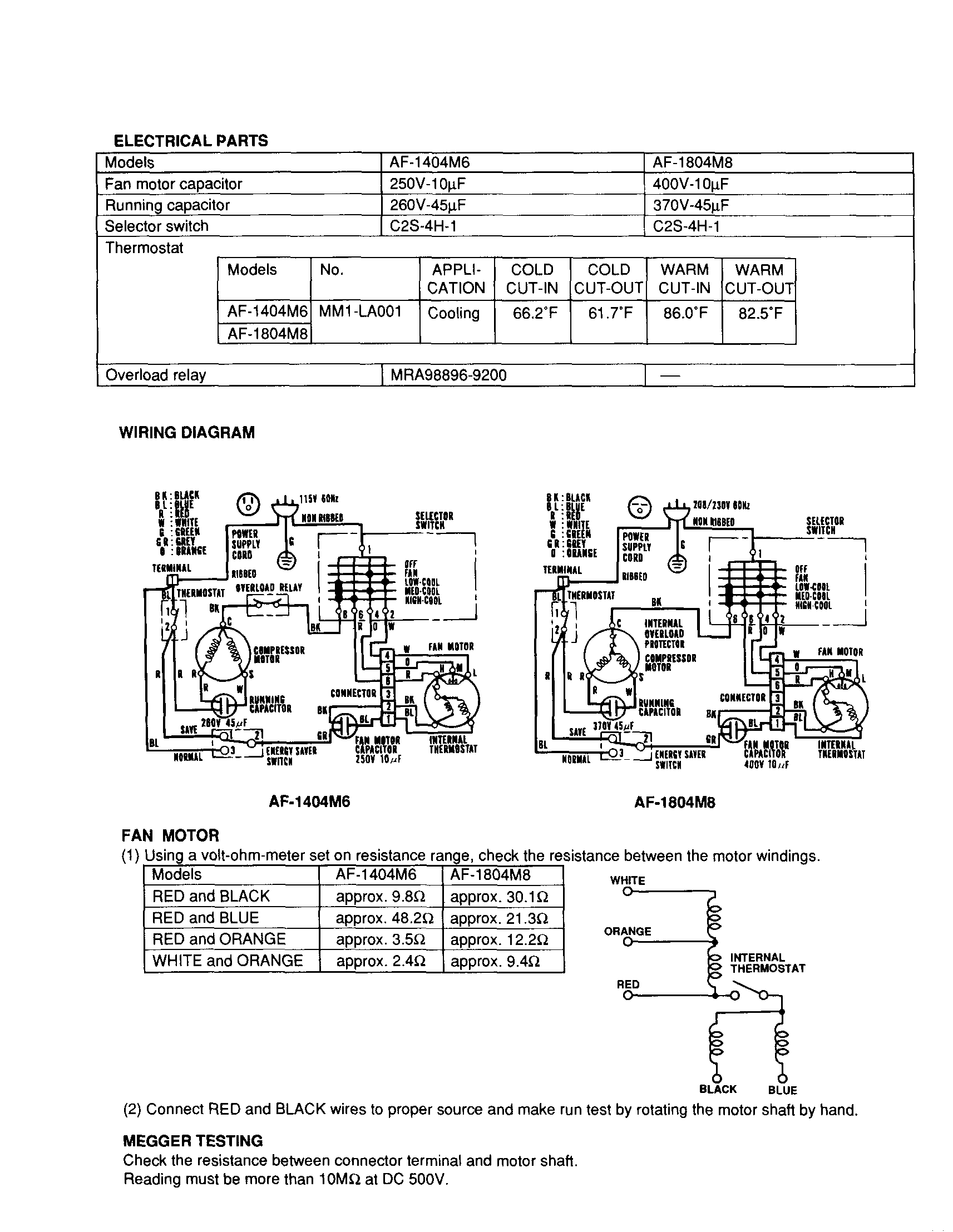 Wiring Diagram Diagram  U0026 Parts List For Model Af1804m6