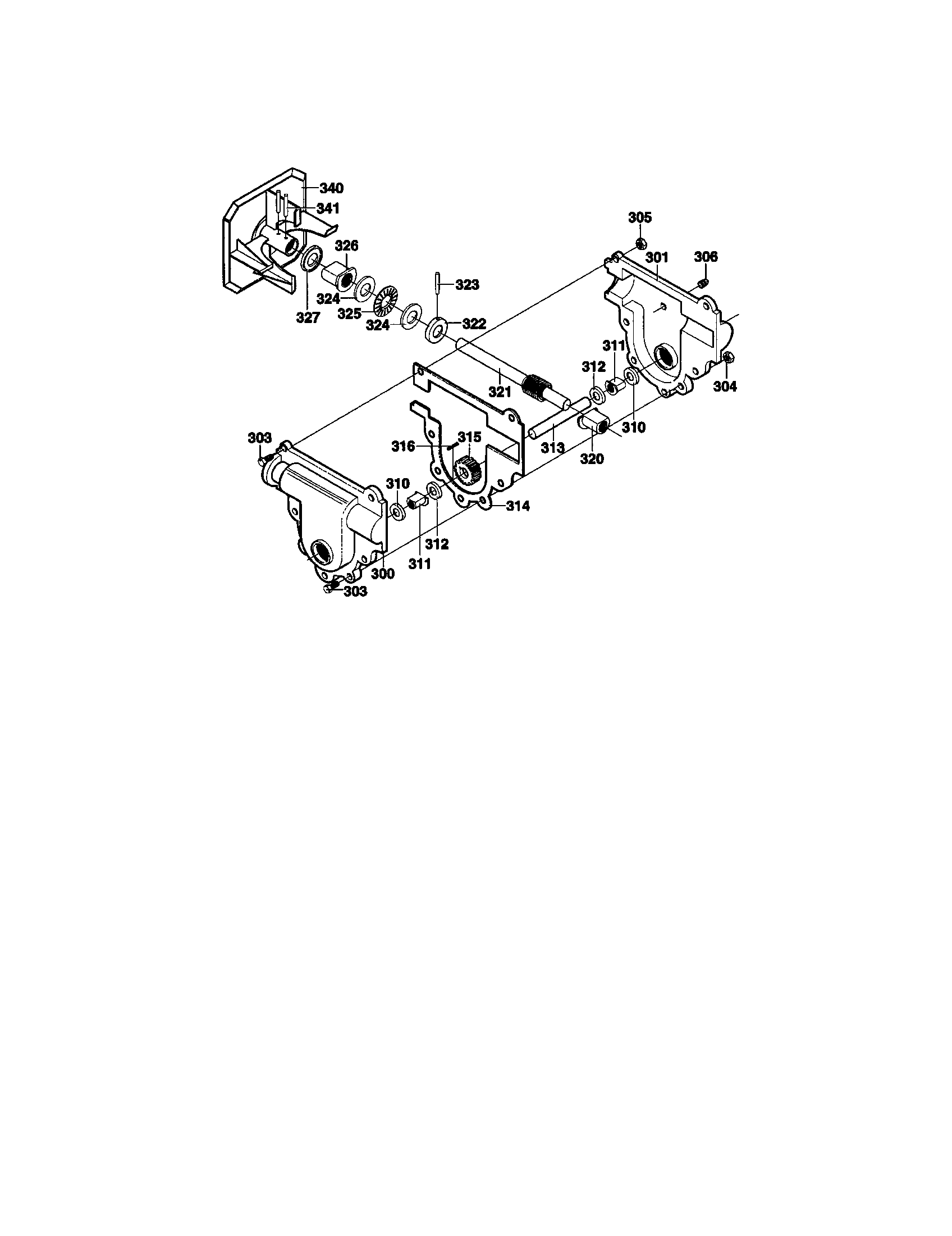 Gear Case Assembly Diagram & Parts List For Model 536886440 Craftsman 