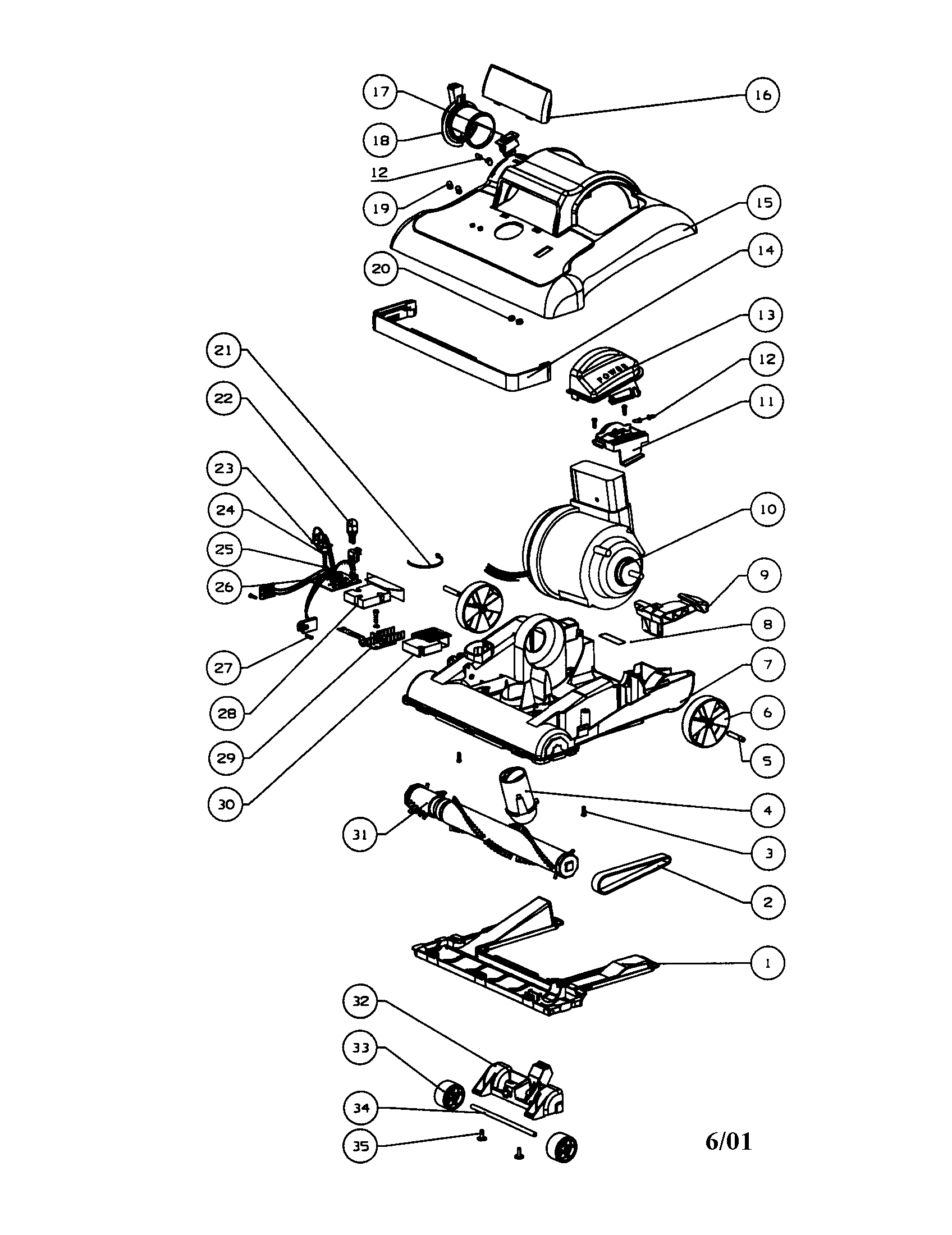 EUREKA BRAVO II UPRIGHT VACUUM Parts Model 7893AT Sears PartsDirect