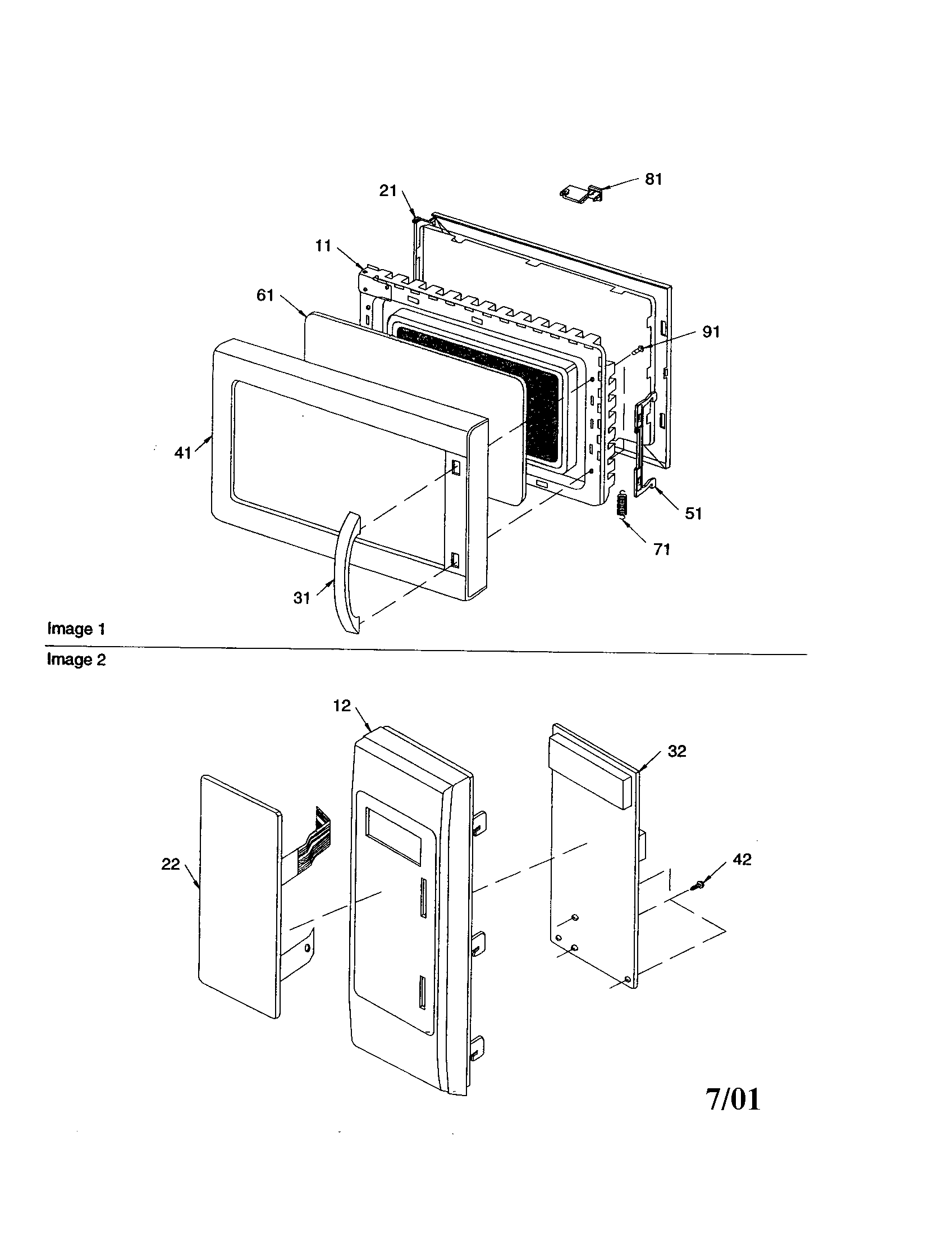 How do I replace a broken door handle on mi amana microwave