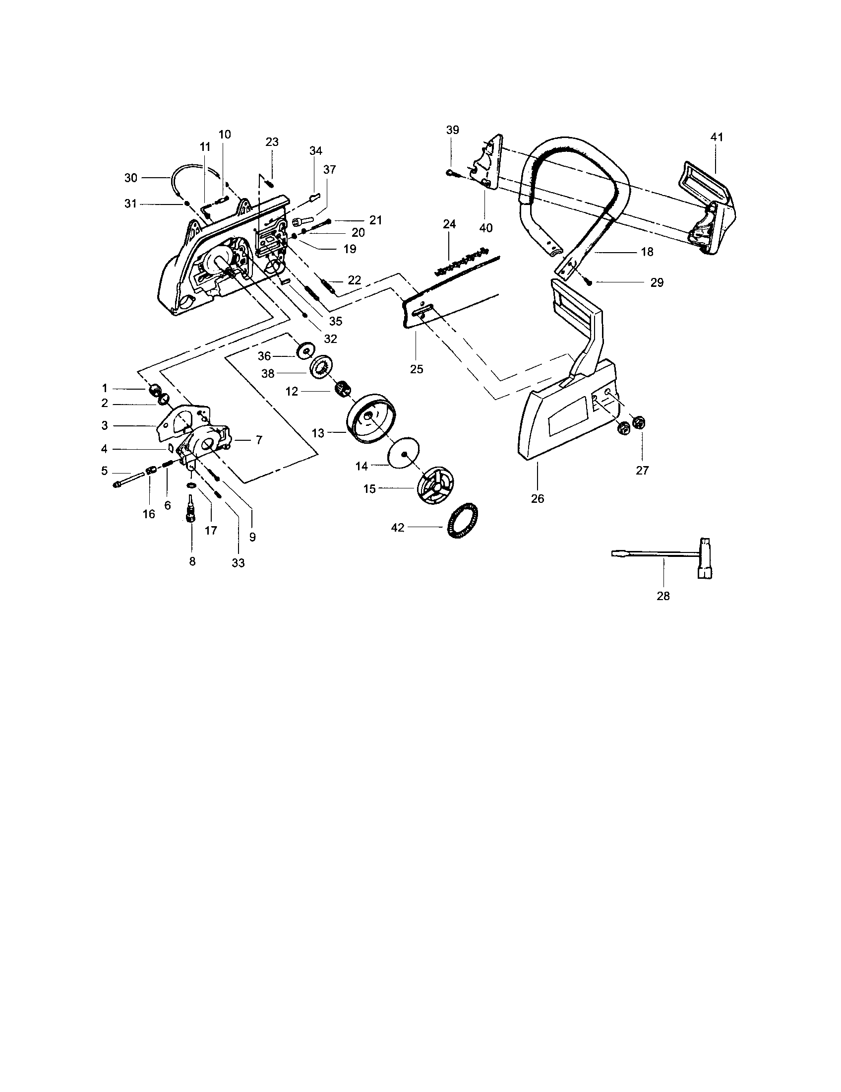 CRAFTSMAN Chainsaw Tank/handle Parts Model 358351990 SearsPartsDirect