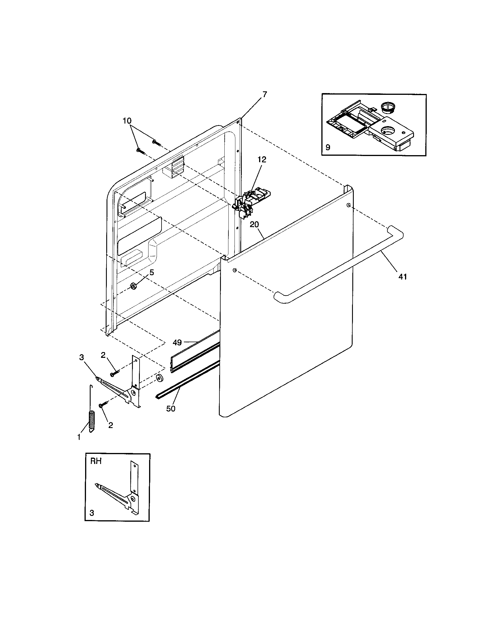 Frigidaire Frigidaire Dishwasher Parts Diagram