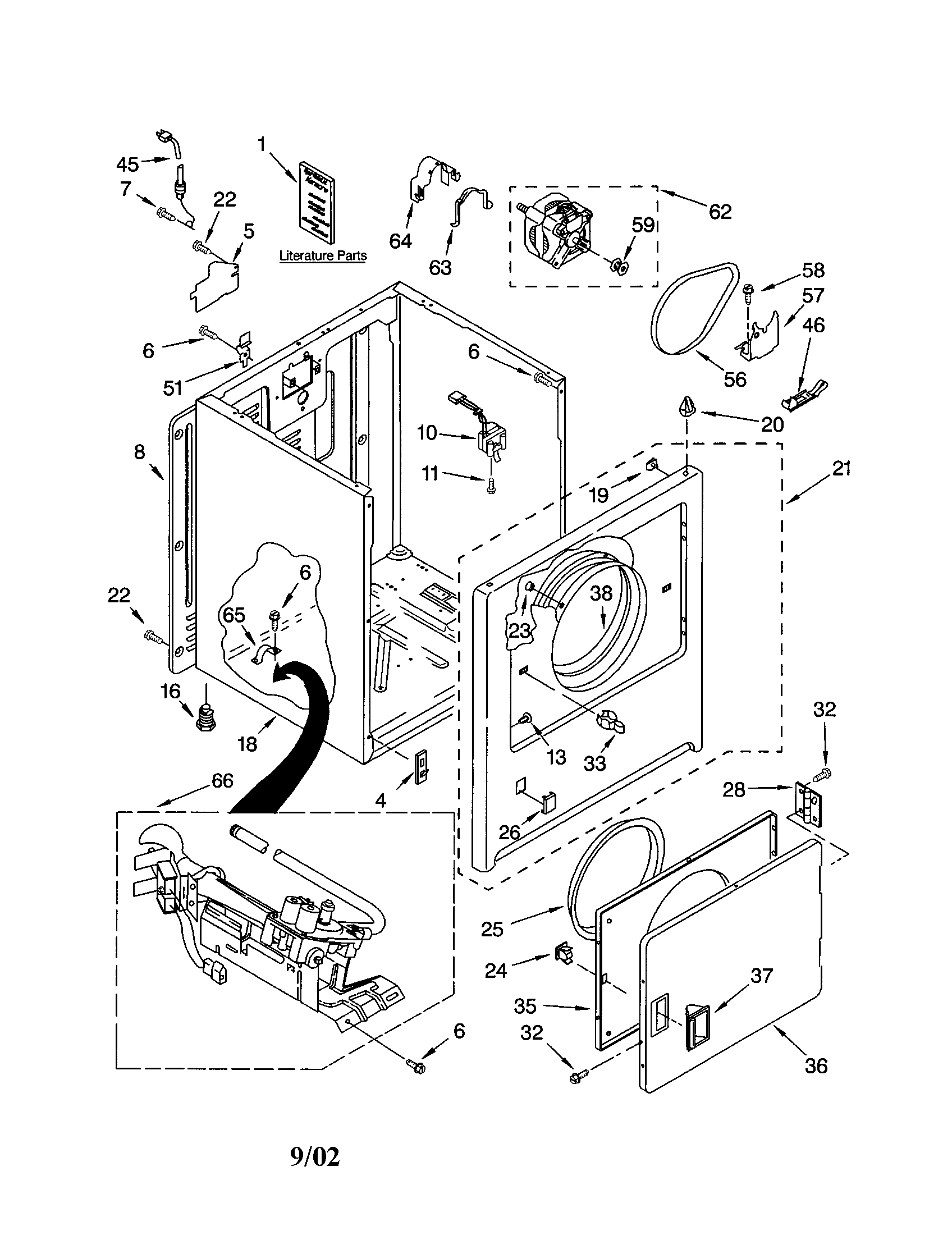 How do I fix a Kenmore gas dryer that will run and heats initially, but