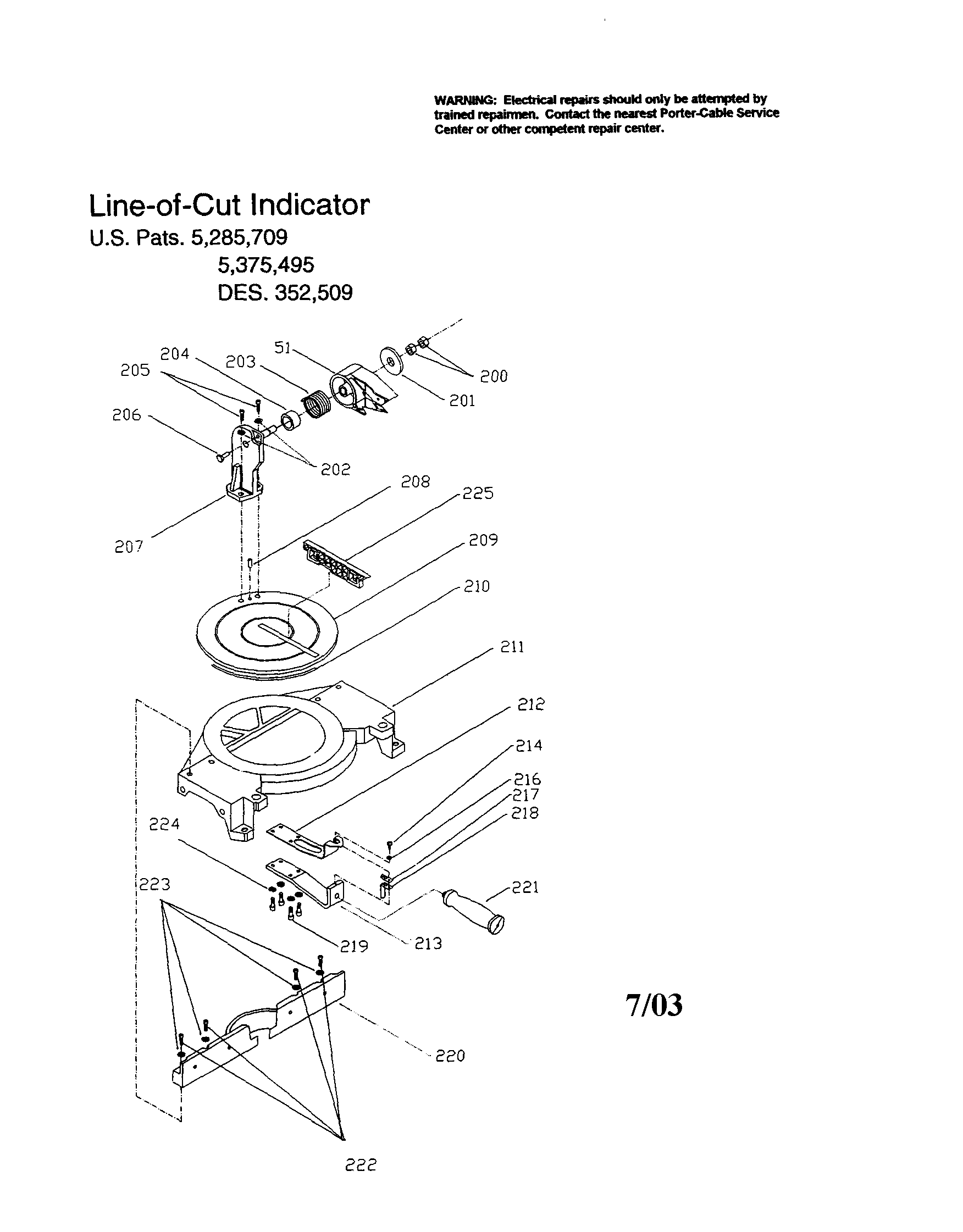 PORTER CABLE MITER SAW WITH LASERLOC Parts Model 7700 Sears PartsDirect