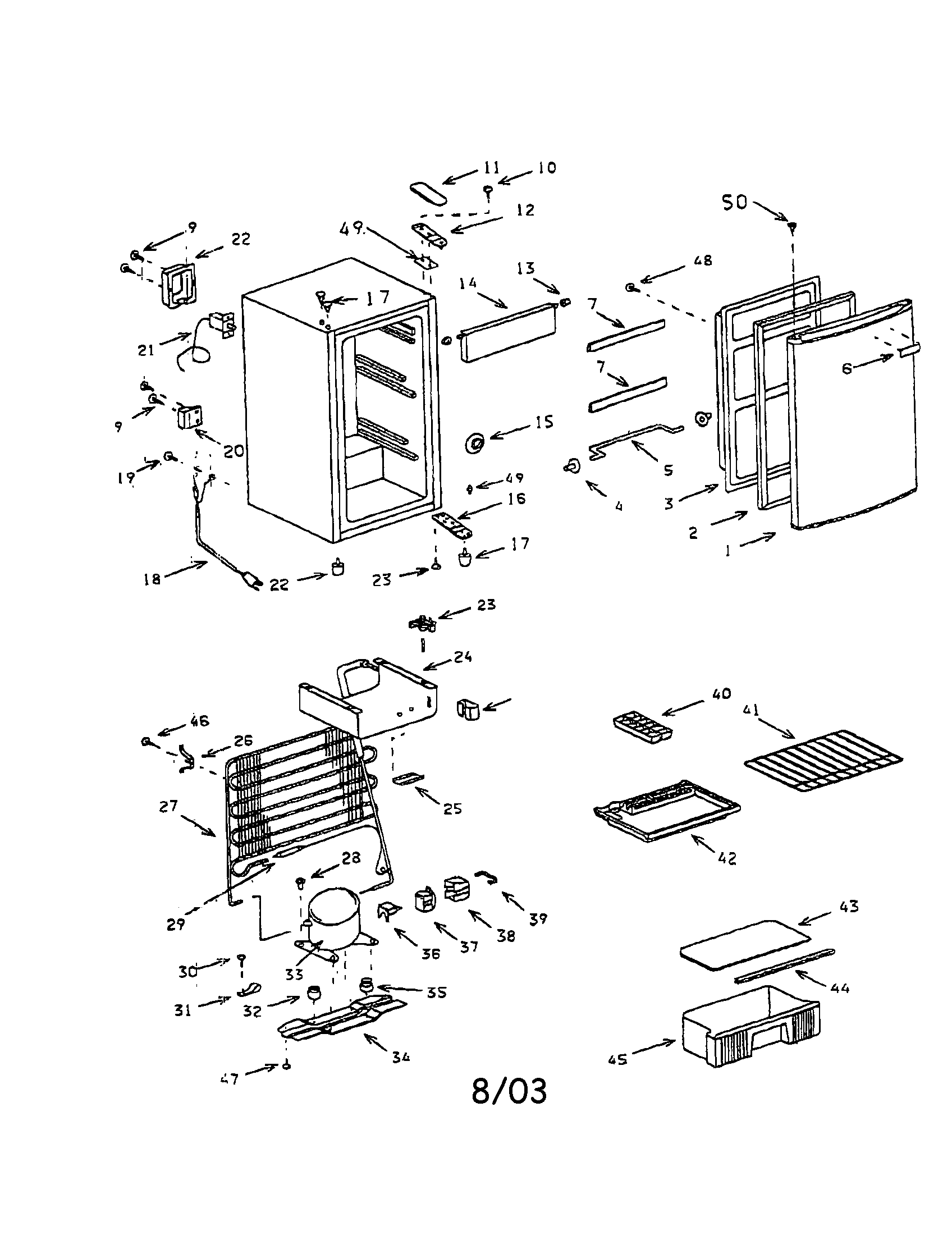 Compact Refrigerator Diagram  U0026 Parts List For Model