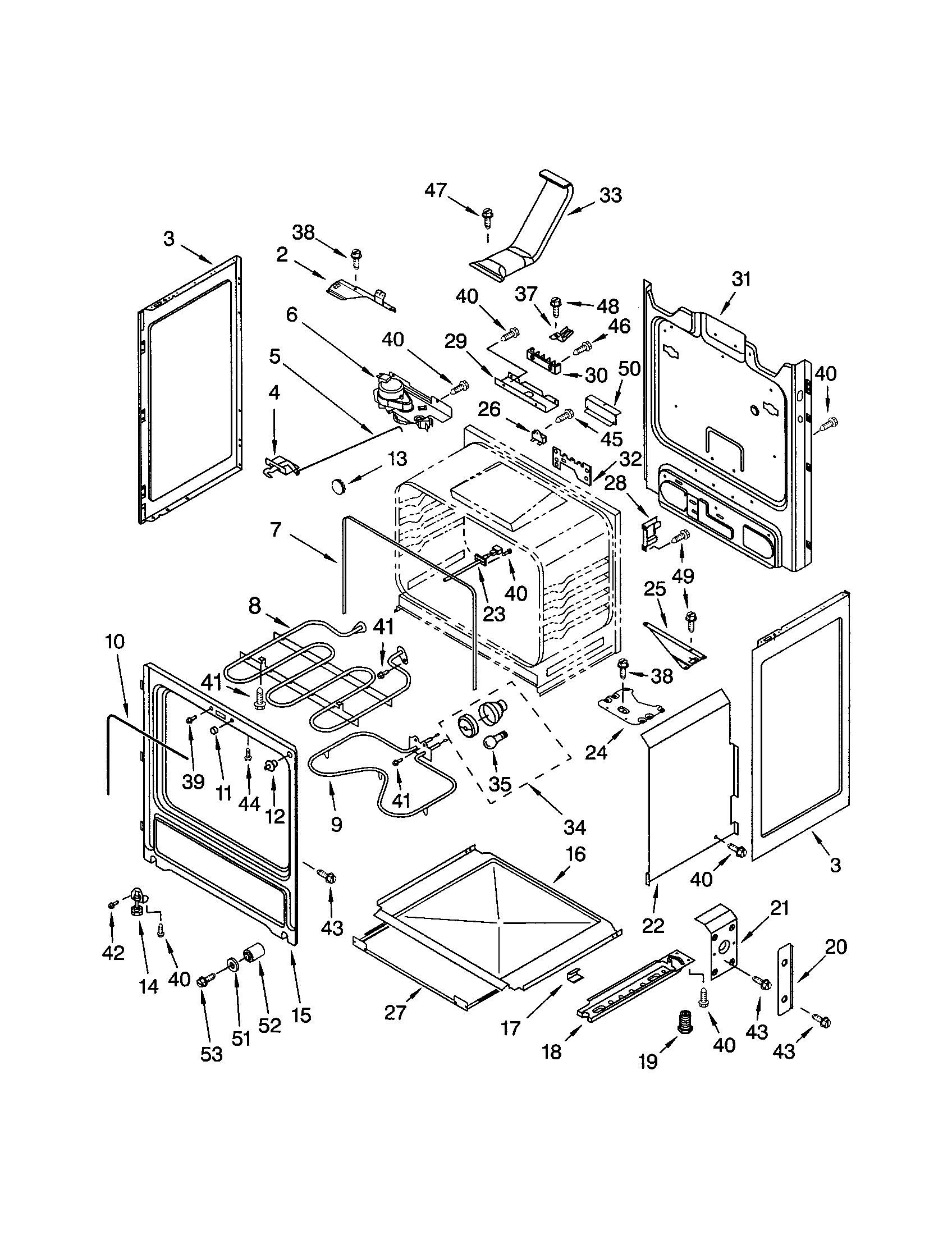 KENMORE Electric Range Door Parts | Model 66592173300 | SearsPartsDirect