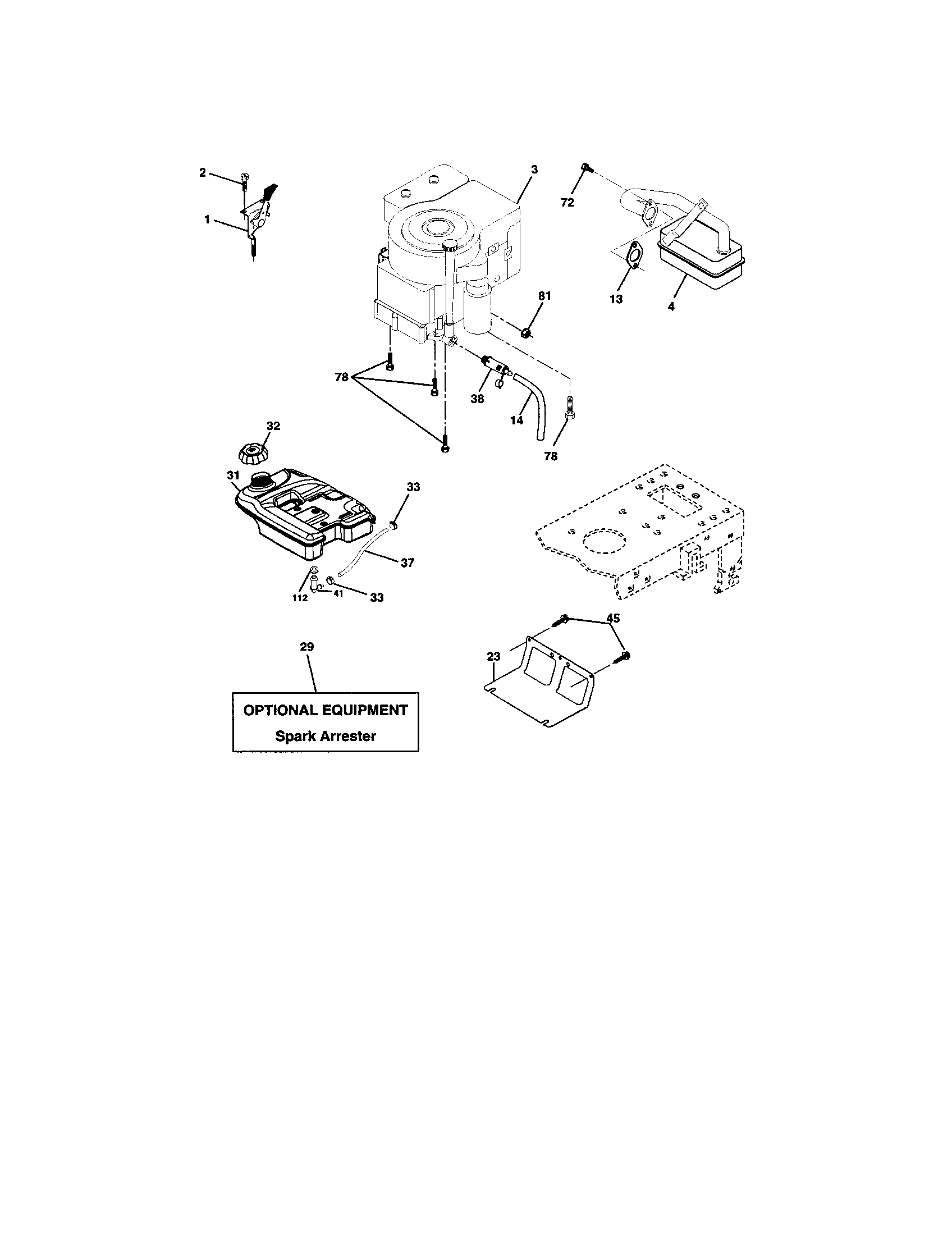 CRAFTSMAN Lawn tractor Engine Parts