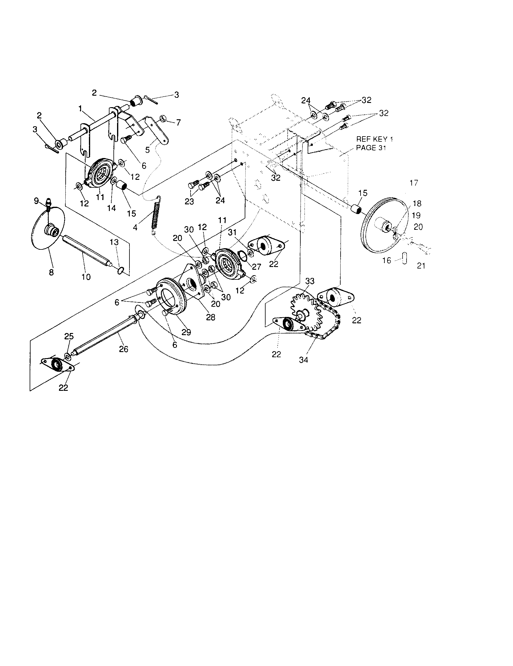 Craftsman Snow thrower Drive components Parts