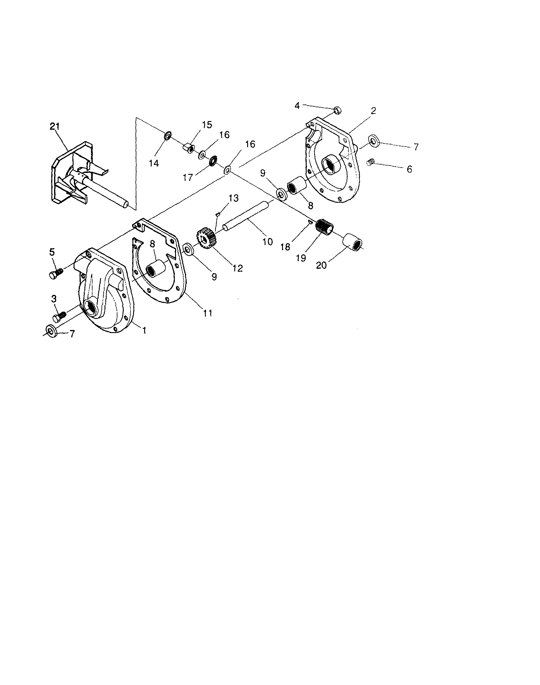 Craftsman Snow thrower Gear case Parts