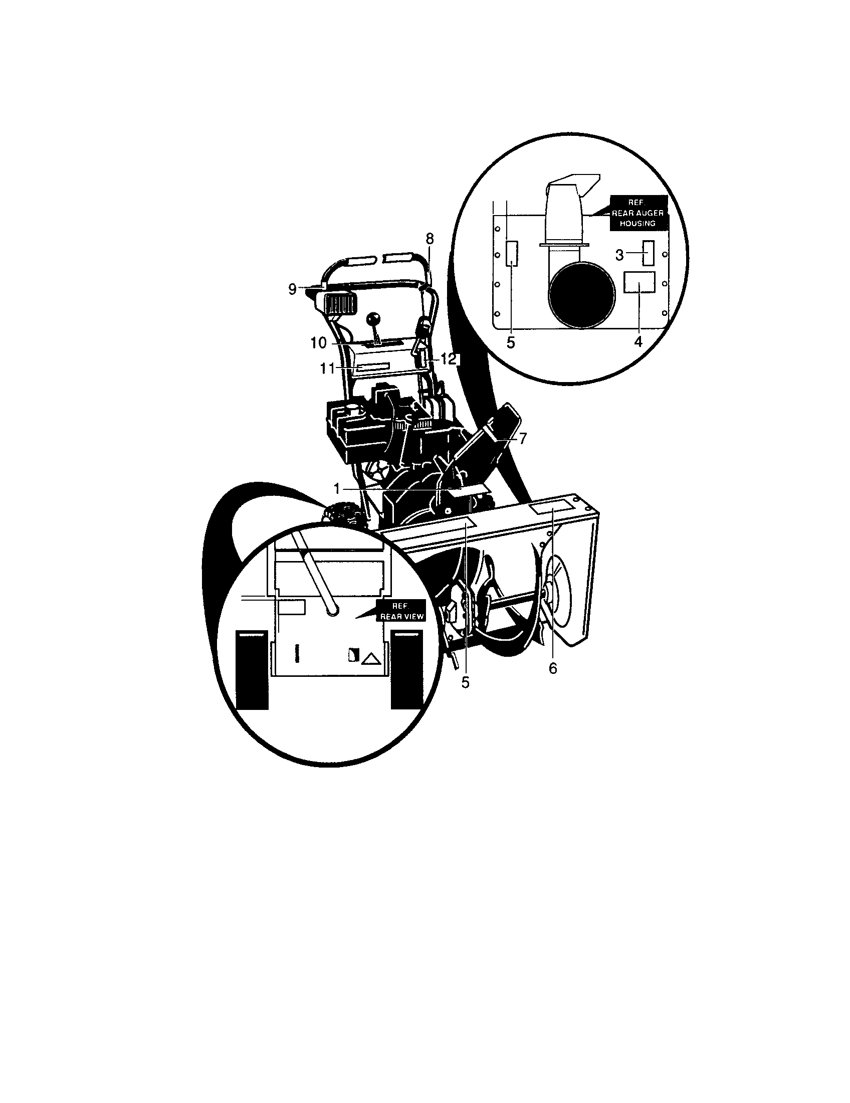 Craftsman Snow thrower Decals Parts